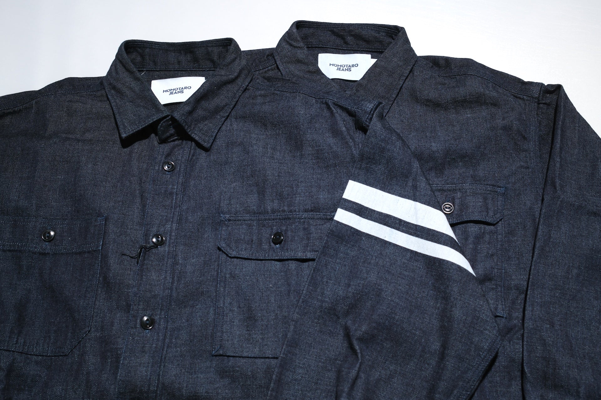 MOMOTARO JEANS 8oz Indigo Dyed GTB Selvage Denim Workshirt