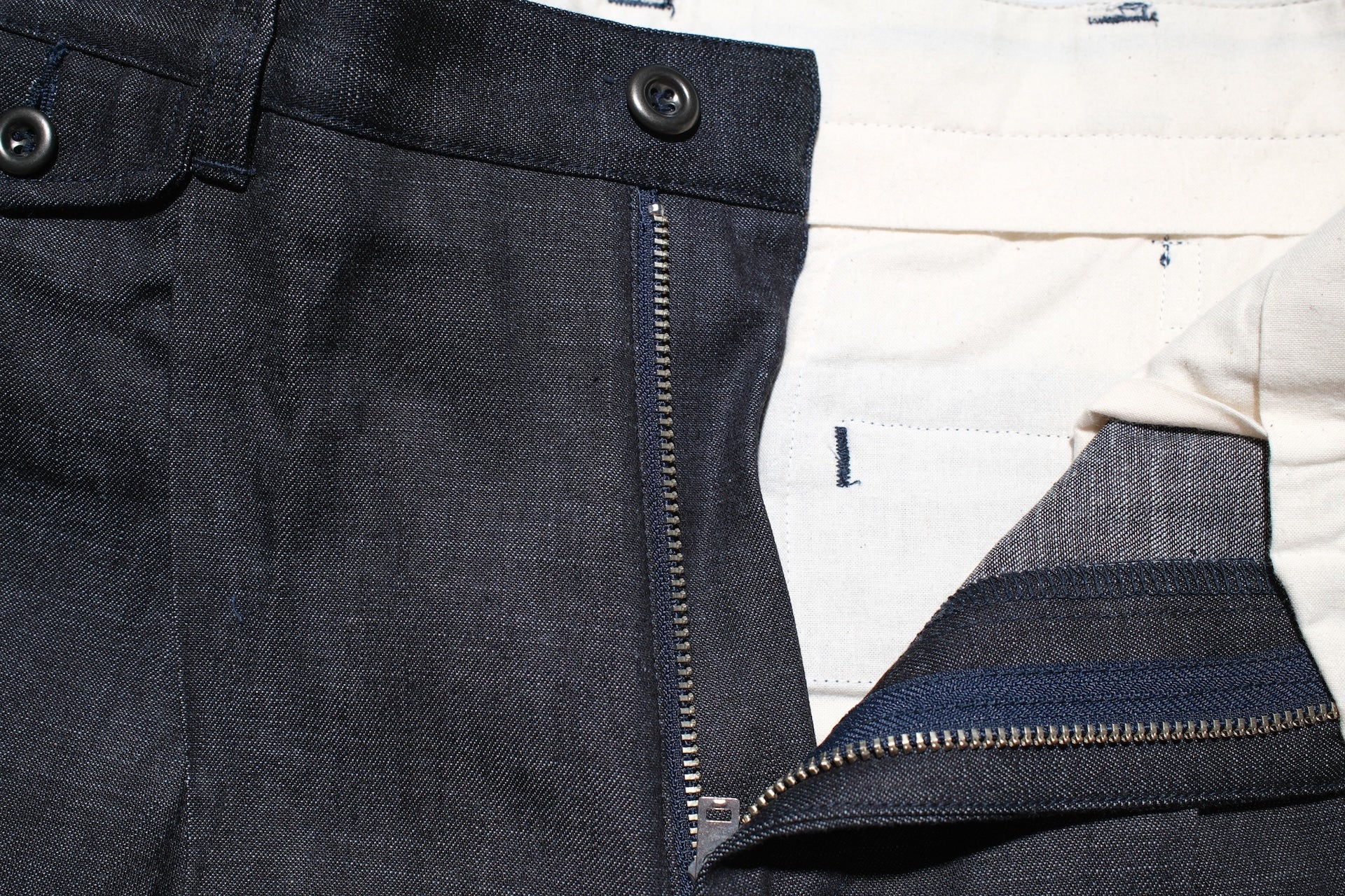 MOMOTARO JEANS 8oz “Tokuno Blue” Indigo Dyed Selvage Tailored Denim Trousers