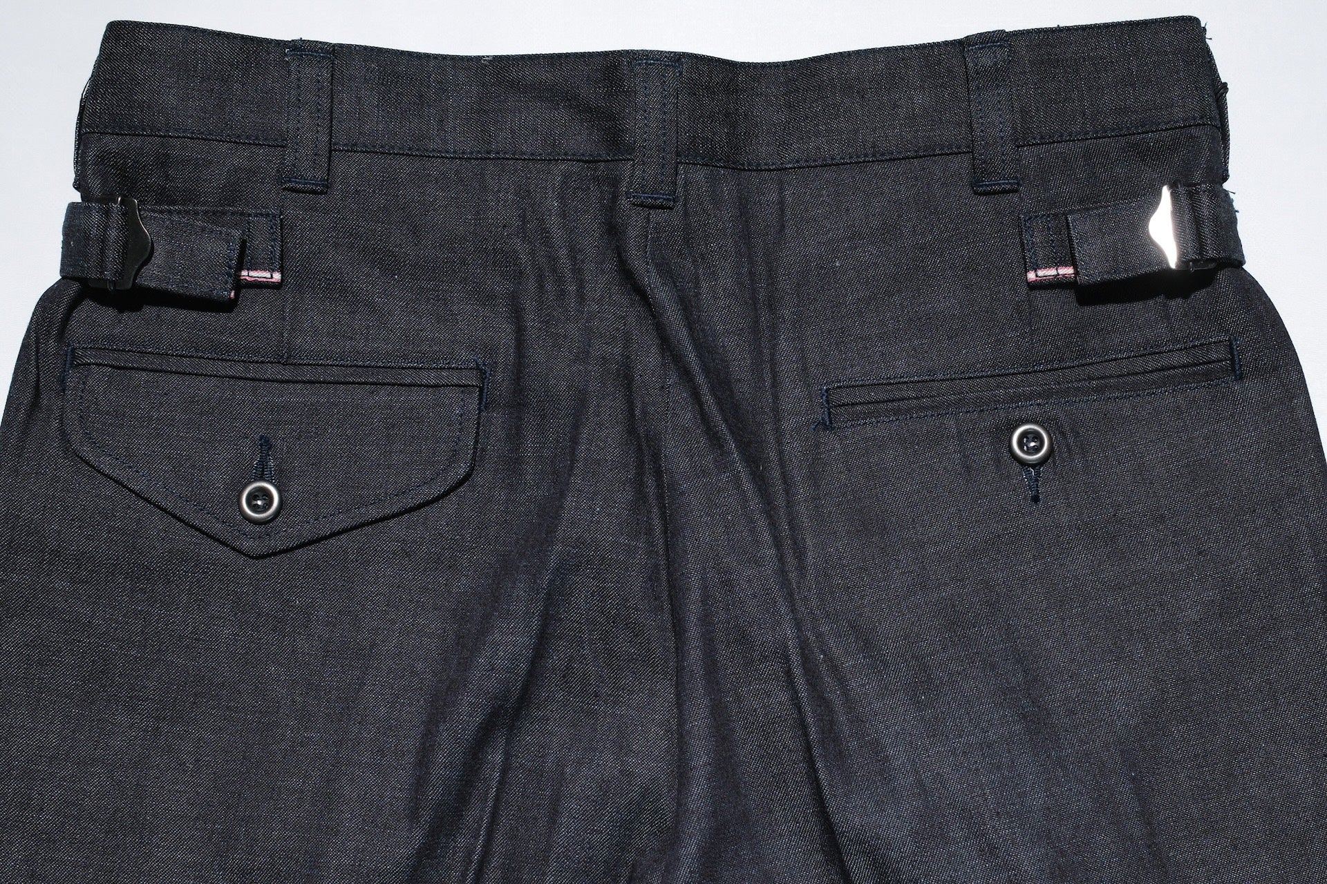 MOMOTARO JEANS 8oz “Tokuno Blue” Indigo Dyed Selvage Tailored Denim Trousers