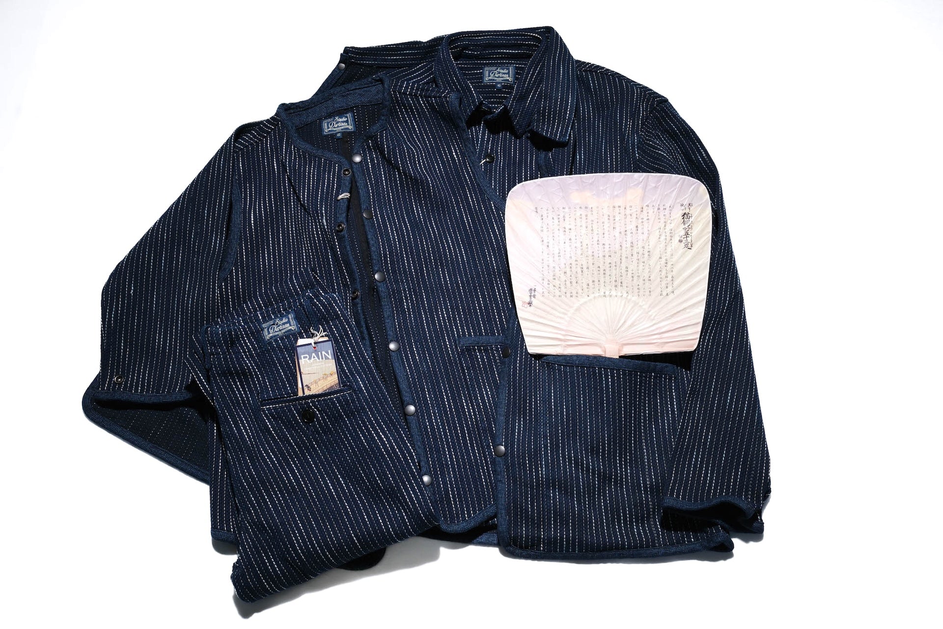 Studio D'Artisan 13oz Indigo Dyed "Rain Kakuri Sashiko" Coverall