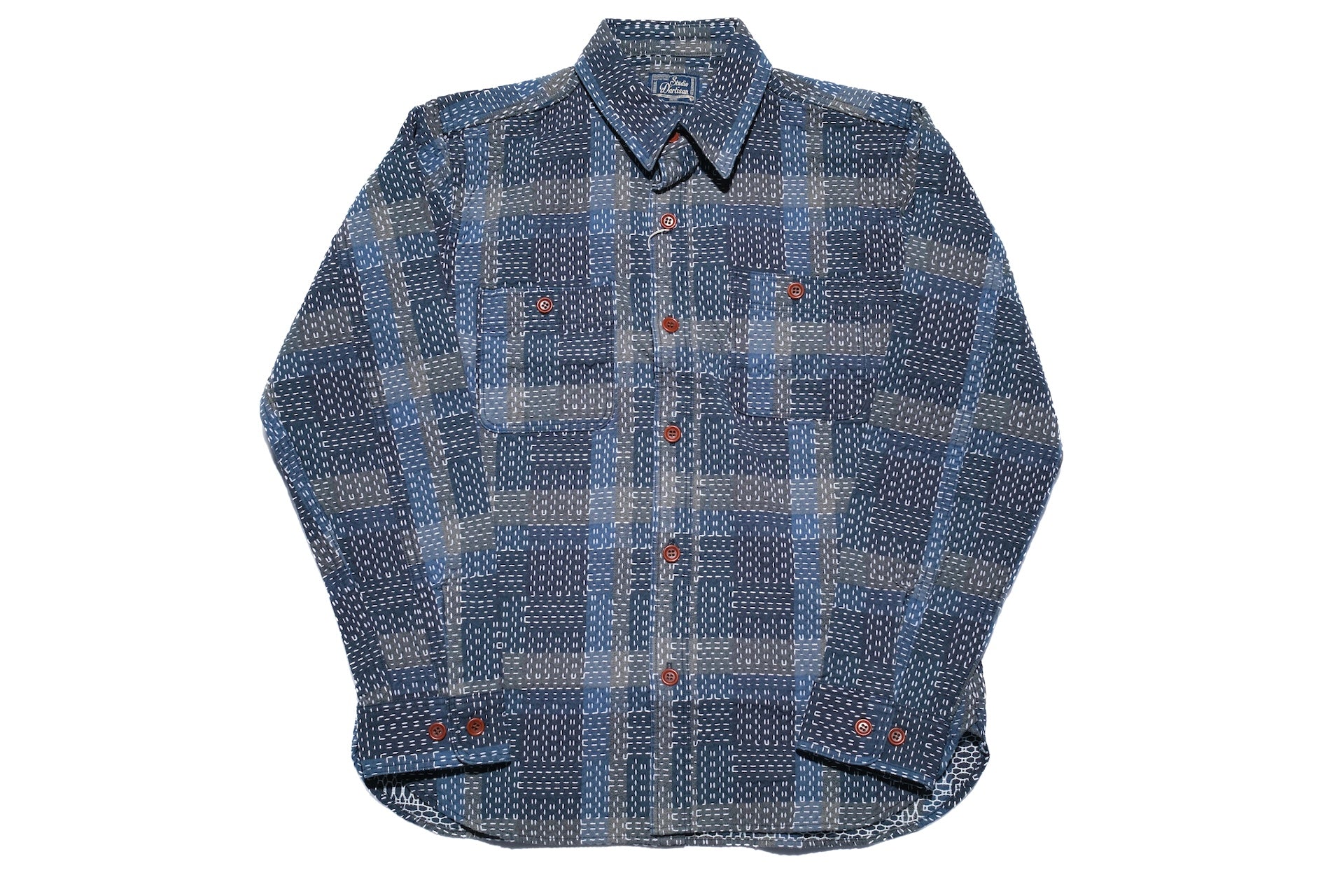 Studio D'Artisan 12oz "Noragi" Sashiko Workshirt (Indigo)