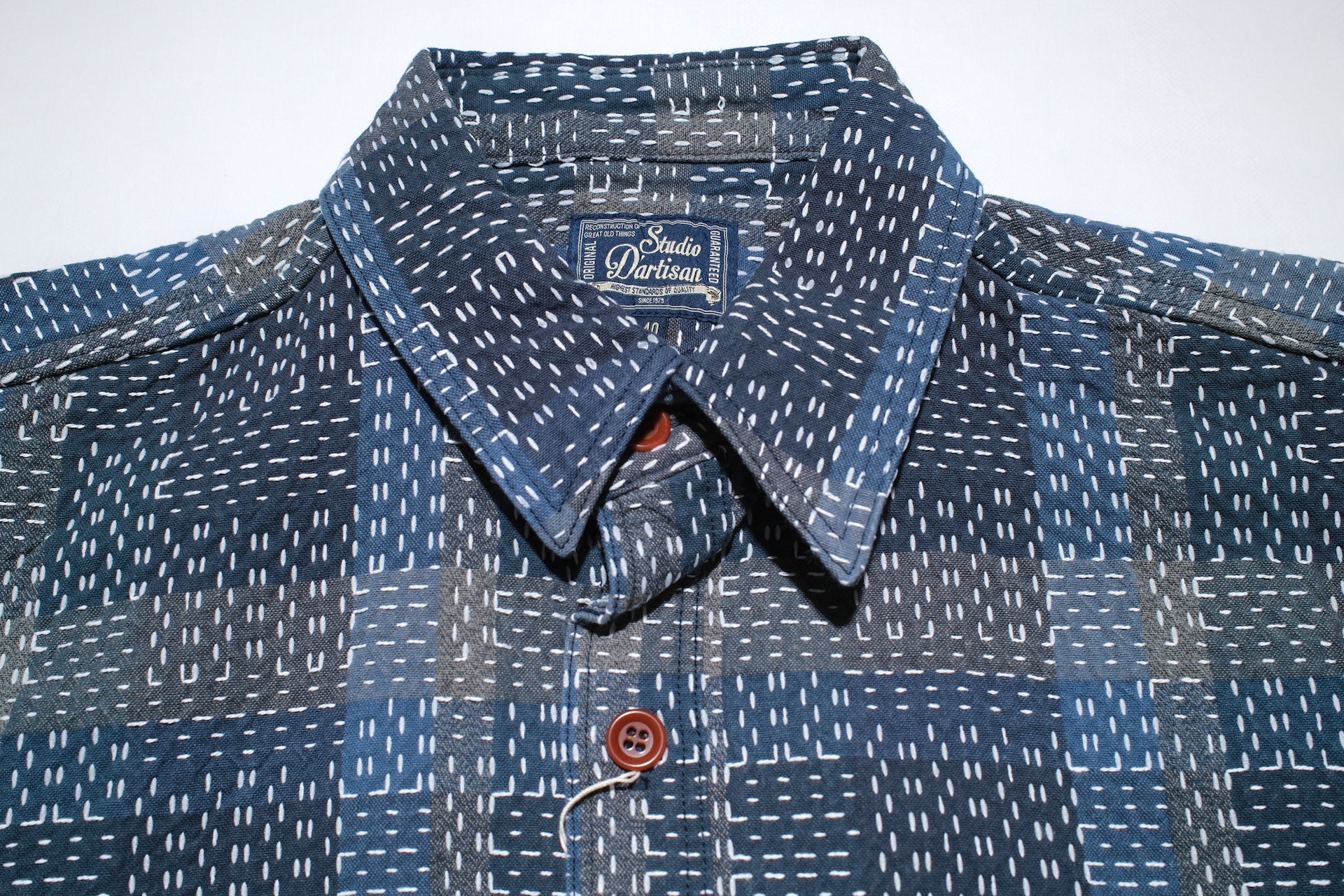 Studio D'Artisan 12oz "Noragi" Sashiko Workshirt (Indigo)