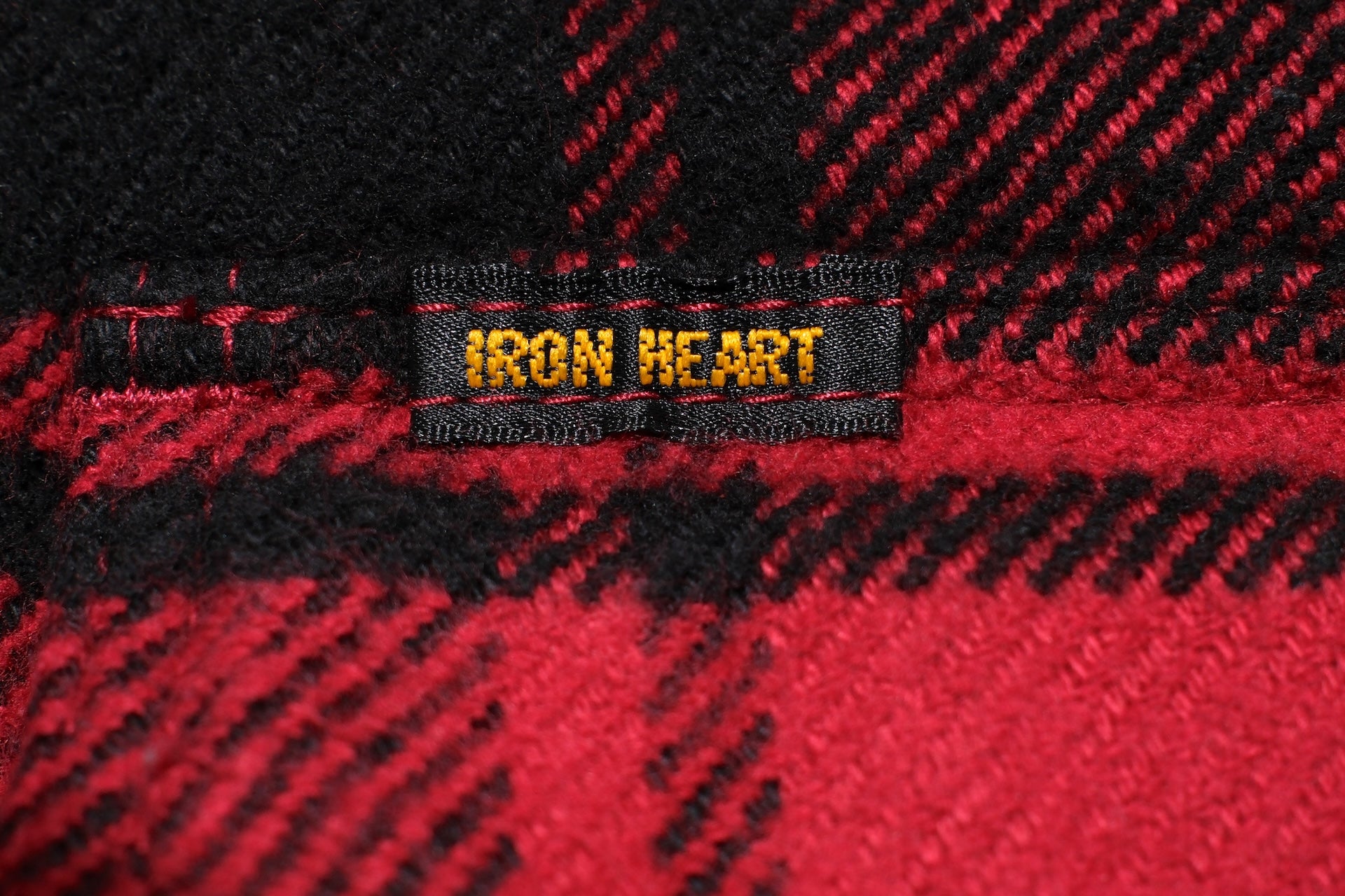 Iron Heart 10oz Heavyweight Flannel Rider’s Overshirt (Saturated Red)