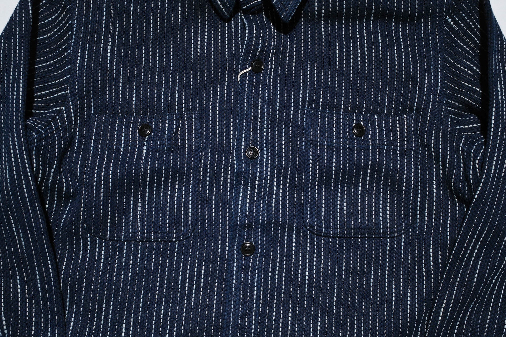 Studio D'Artisan 13oz Indigo Dyed "Rain Kakuri Sashiko" Workshirt