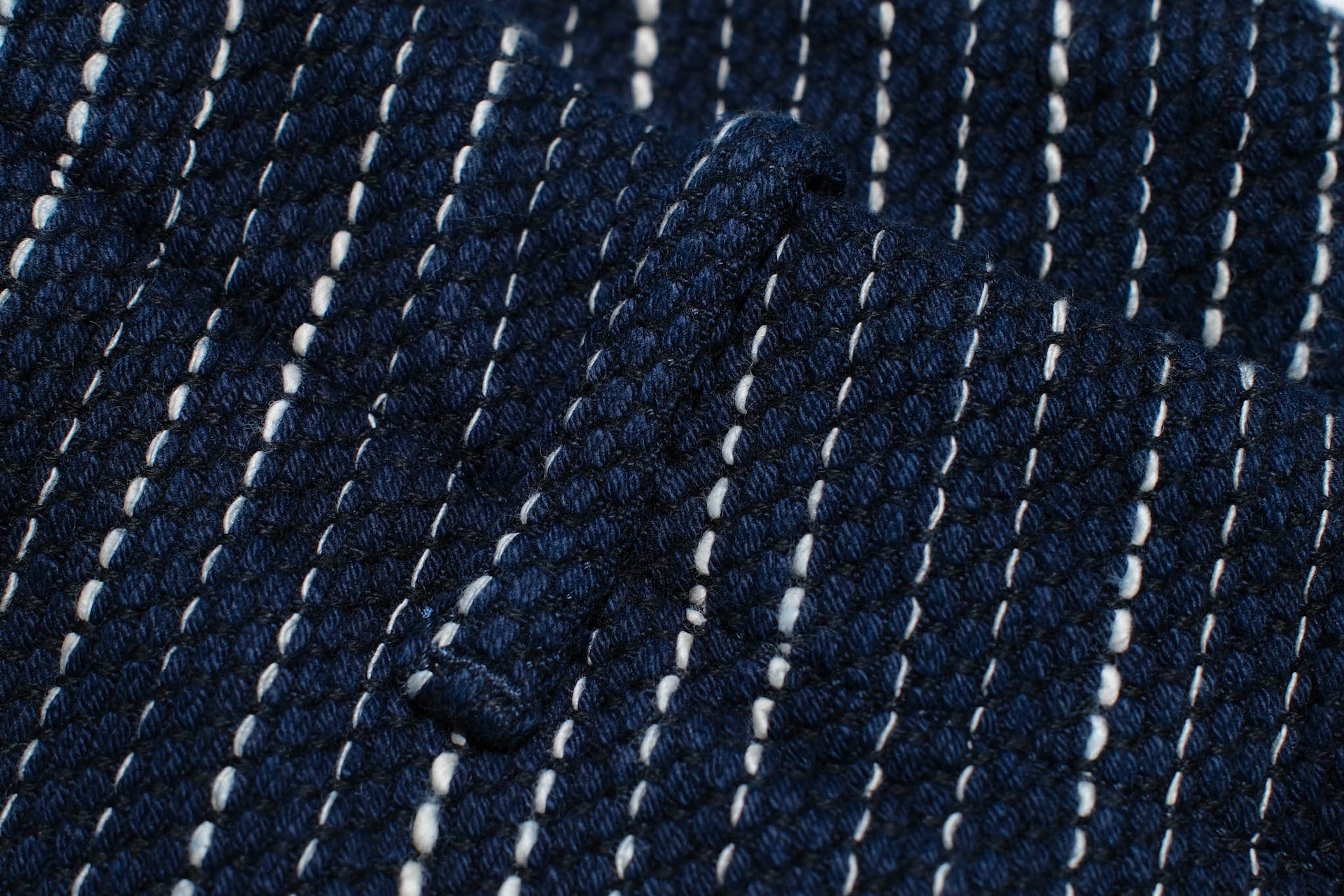 Studio D'Artisan 13oz Indigo Dyed "Rain Kakuri Sashiko" Trousers (Relaxed Tapered fit)