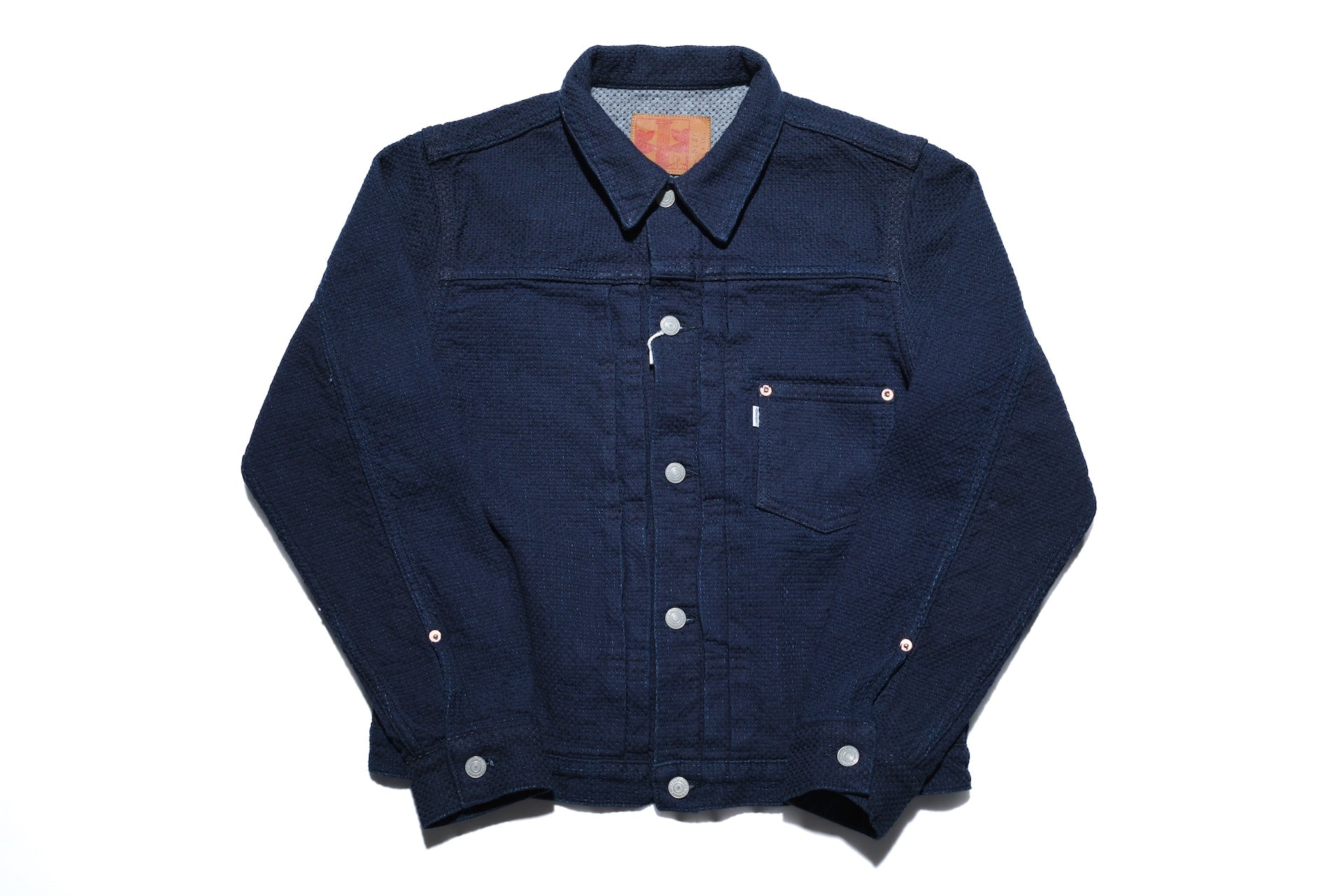 Omoto Denim 15oz Indigo Dyed "ORI-SHIKO" War-Mode Type 1 Sashiko Jacket