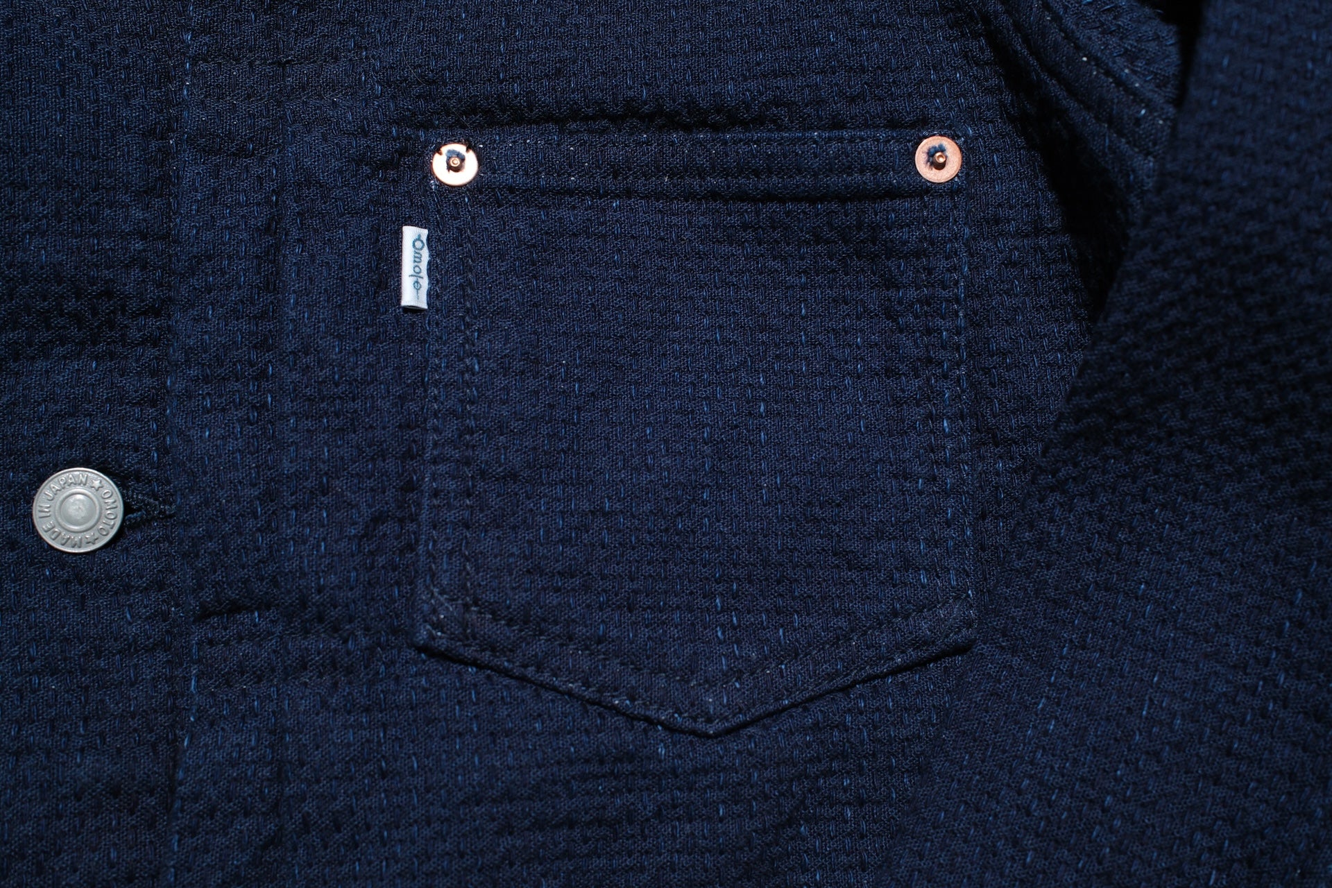 Omoto Denim 15oz Indigo Dyed "ORI-SHIKO" War-Mode Type 1 Sashiko Jacket