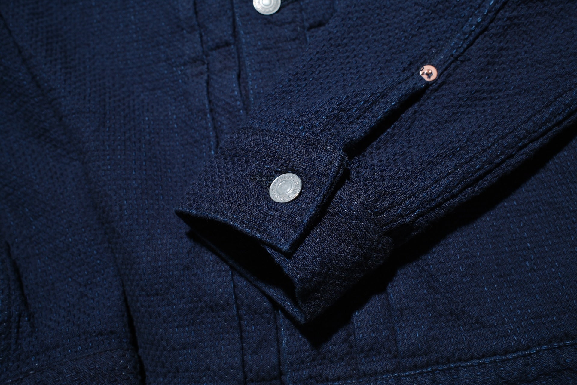 Omoto Denim 15oz Indigo Dyed "ORI-SHIKO" War-Mode Type 1 Sashiko Jacket