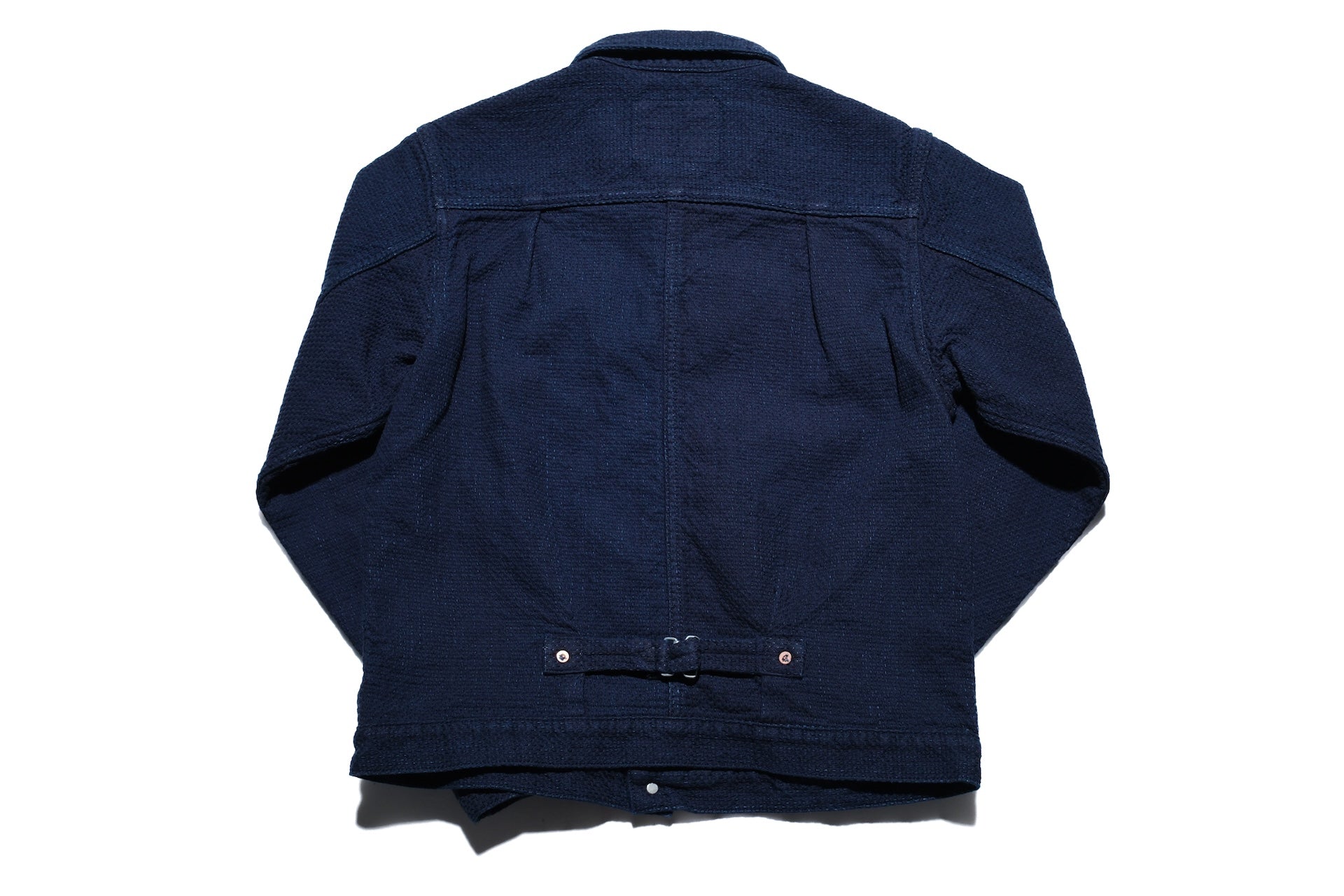 Omoto Denim 15oz Indigo Dyed "ORI-SHIKO" War-Mode Type 1 Sashiko Jacket
