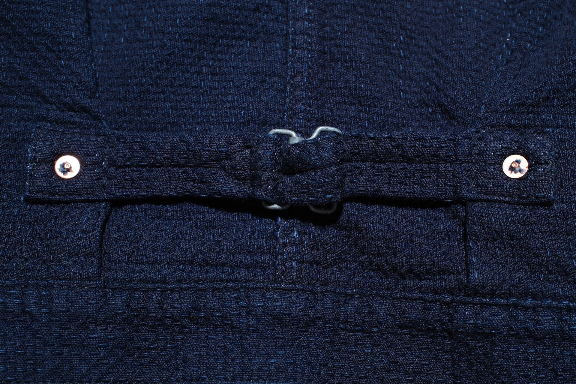 Omoto Denim 15oz Indigo Dyed "ORI-SHIKO" War-Mode Type 1 Sashiko Jacket