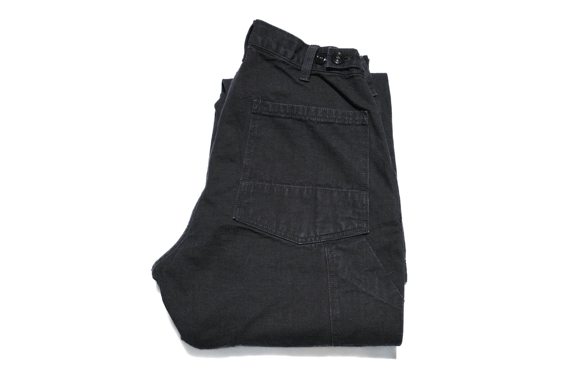 Freewheelers 11oz Duck Canvas "Chopper Builder" Work Trousers (Rude Black)