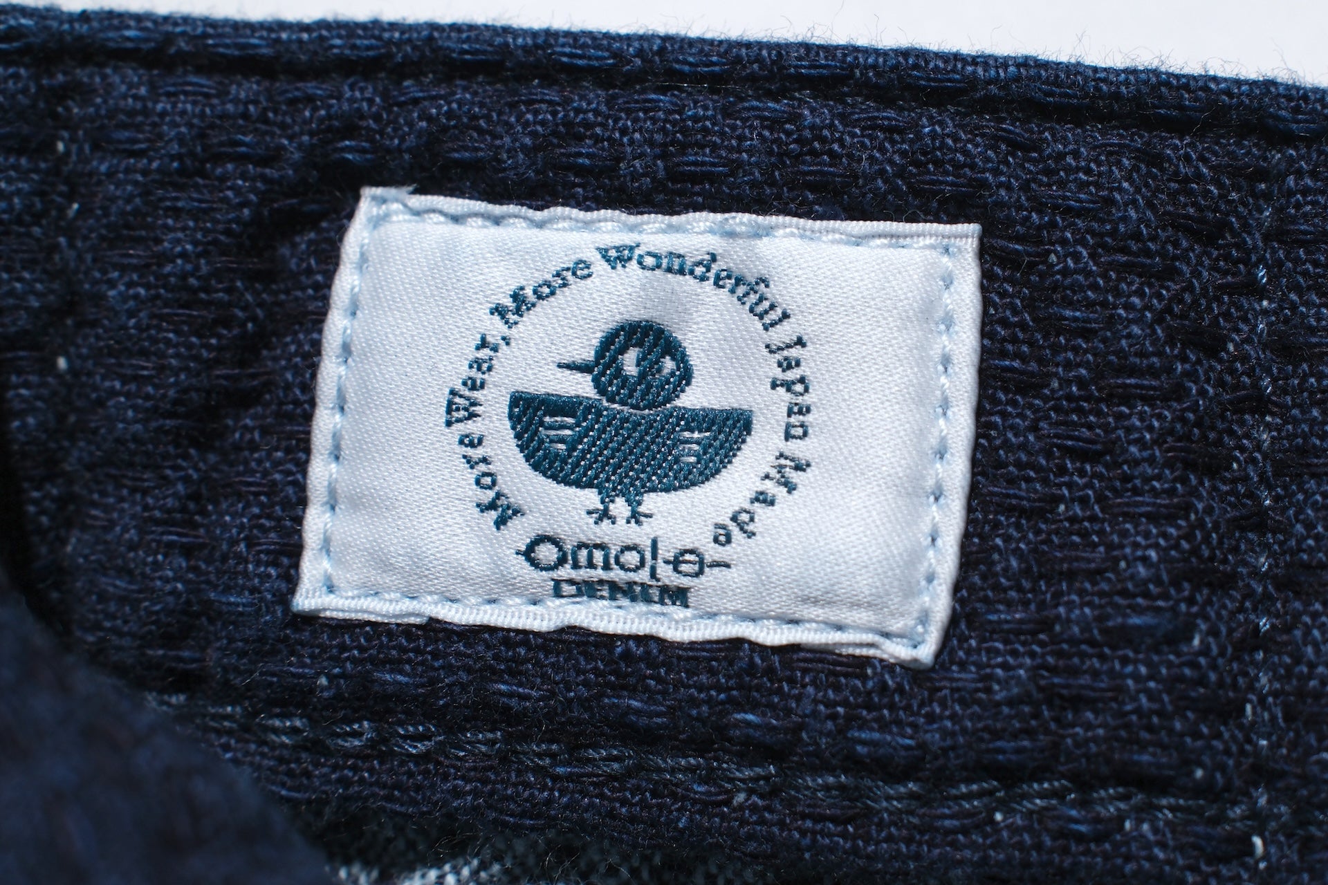 Omoto Denim 15oz Indigo Dyed "ORI-SHIKO" Sashiko Trousers (Modern Straight fit)
