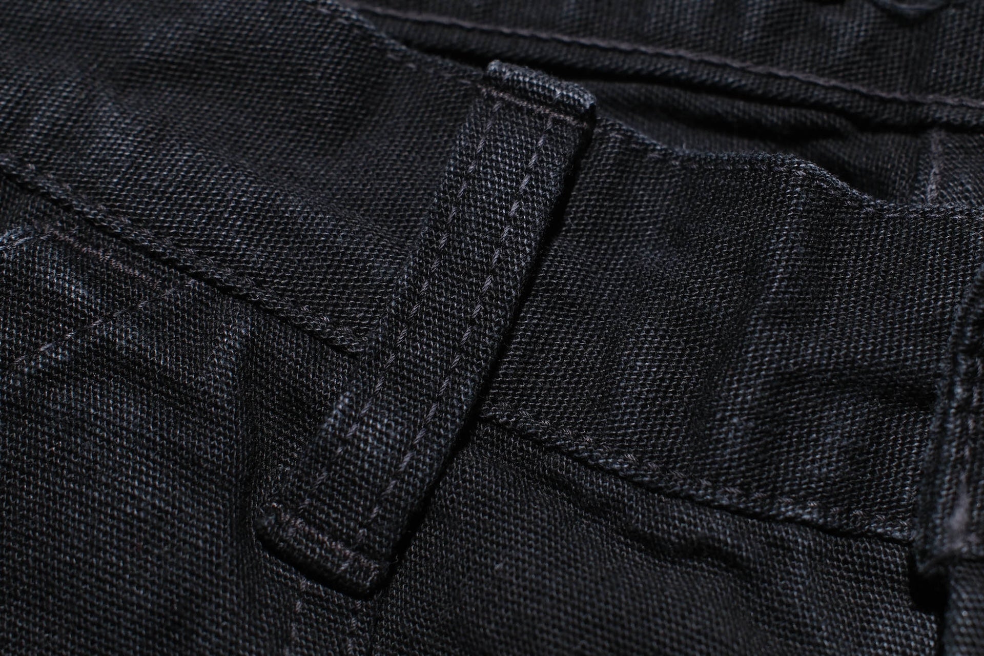 Freewheelers 11oz Duck Canvas "Chopper Builder" Work Trousers (Rude Black)