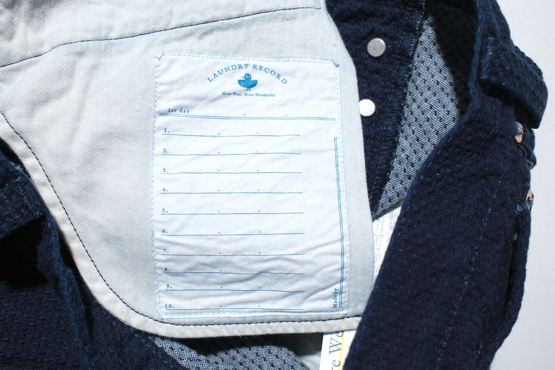 Omoto Denim 15oz Indigo Dyed "ORI-SHIKO" Sashiko Trousers (Modern Straight fit)