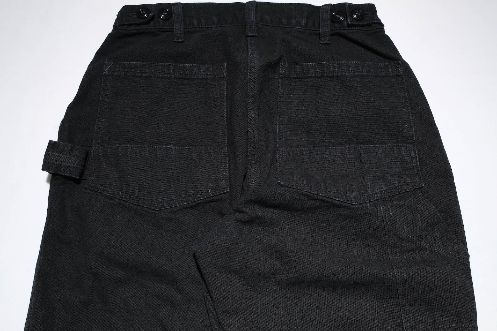 Freewheelers 11oz Duck Canvas "Chopper Builder" Work Trousers (Rude Black)