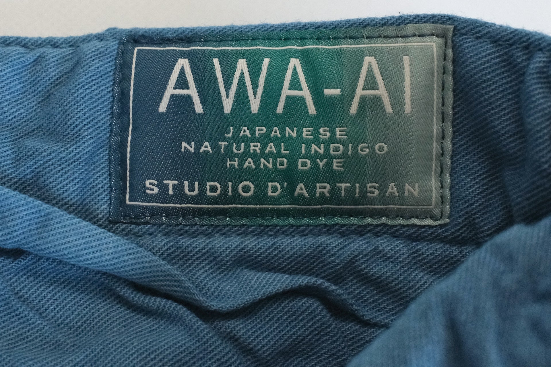 Studio D'Artisan 12.5oz "Awa-Ai" Natural Indigo Dyed Sashiko Trousers (Relaxed Tapered Fit)