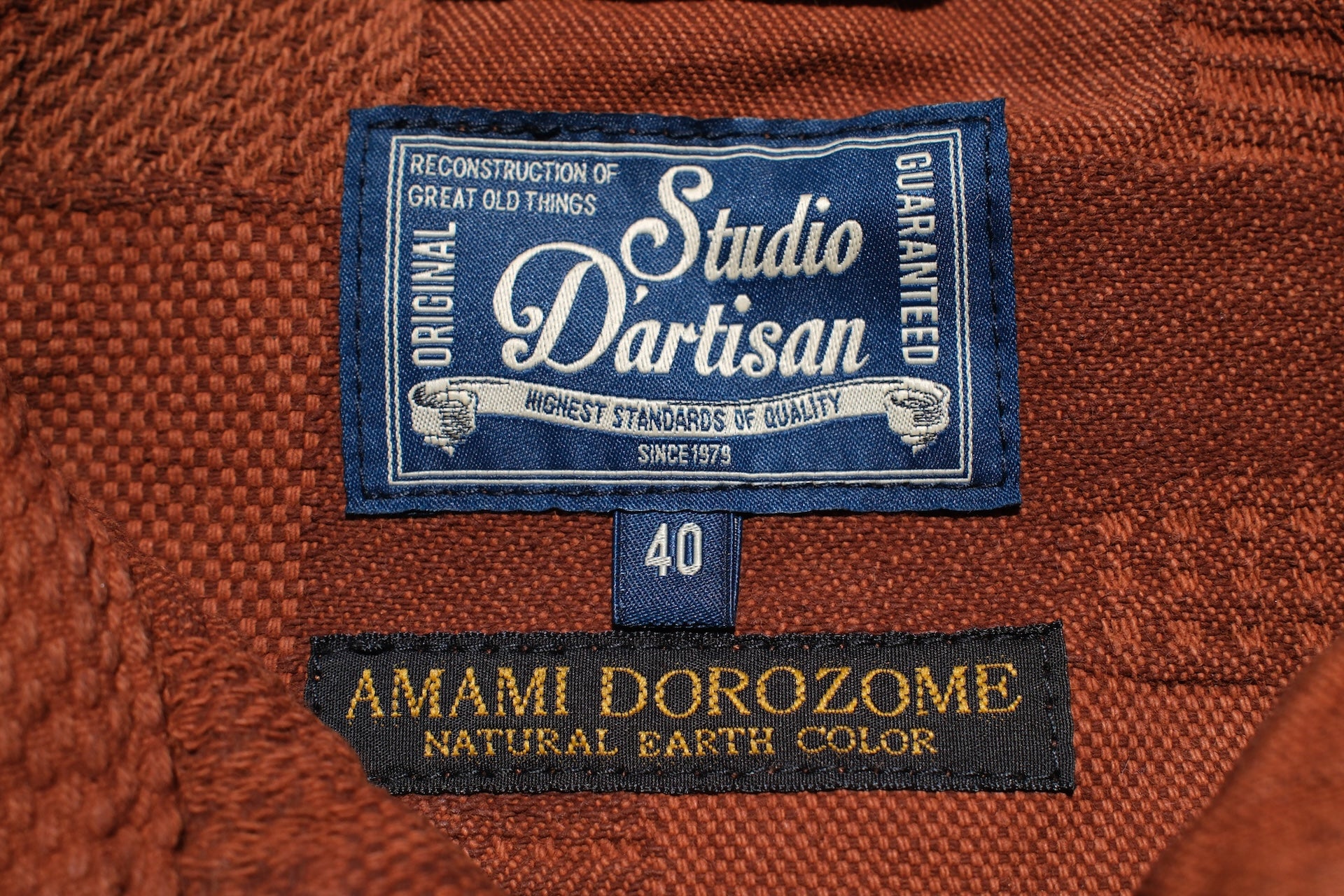 Studio D'Artisan “Amami Mud-Dyed” Boro-Styled Worker Jacket
