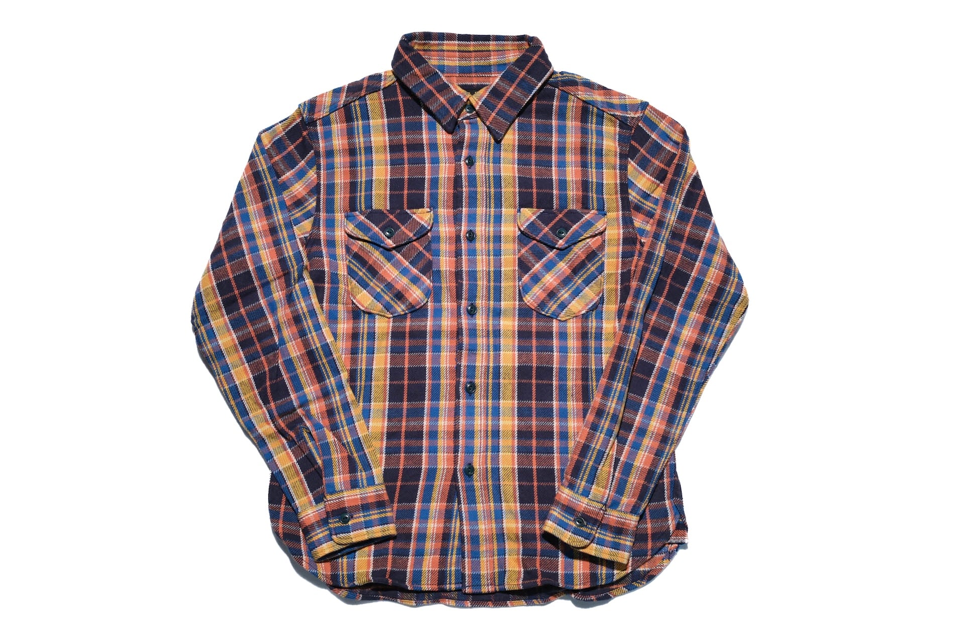 UES 14oz Heavyweight Selvage Flannel Workshirt (Maple Orange)