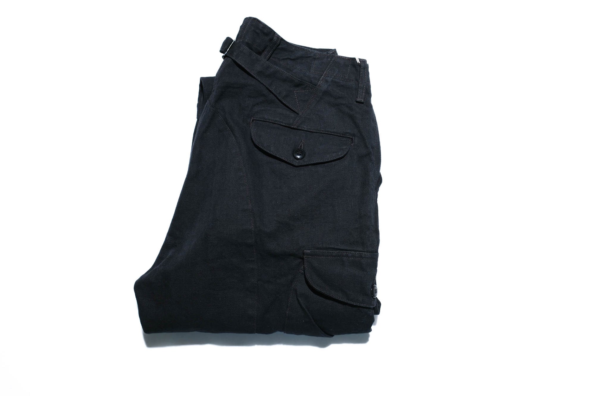 Freewheelers "Timber Cruiser" Ultra-Heavyweight Duck Canvas Trousers (Yarn-Dyed Black)