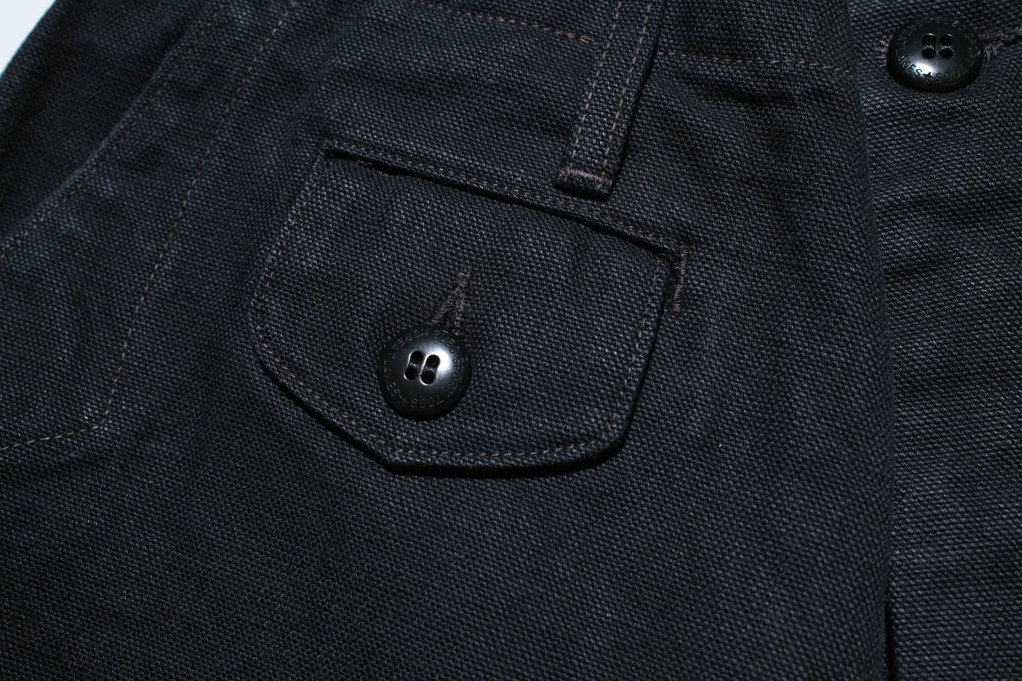 Freewheelers "Timber Cruiser" Ultra-Heavyweight Duck Canvas Trousers (Yarn-Dyed Black)