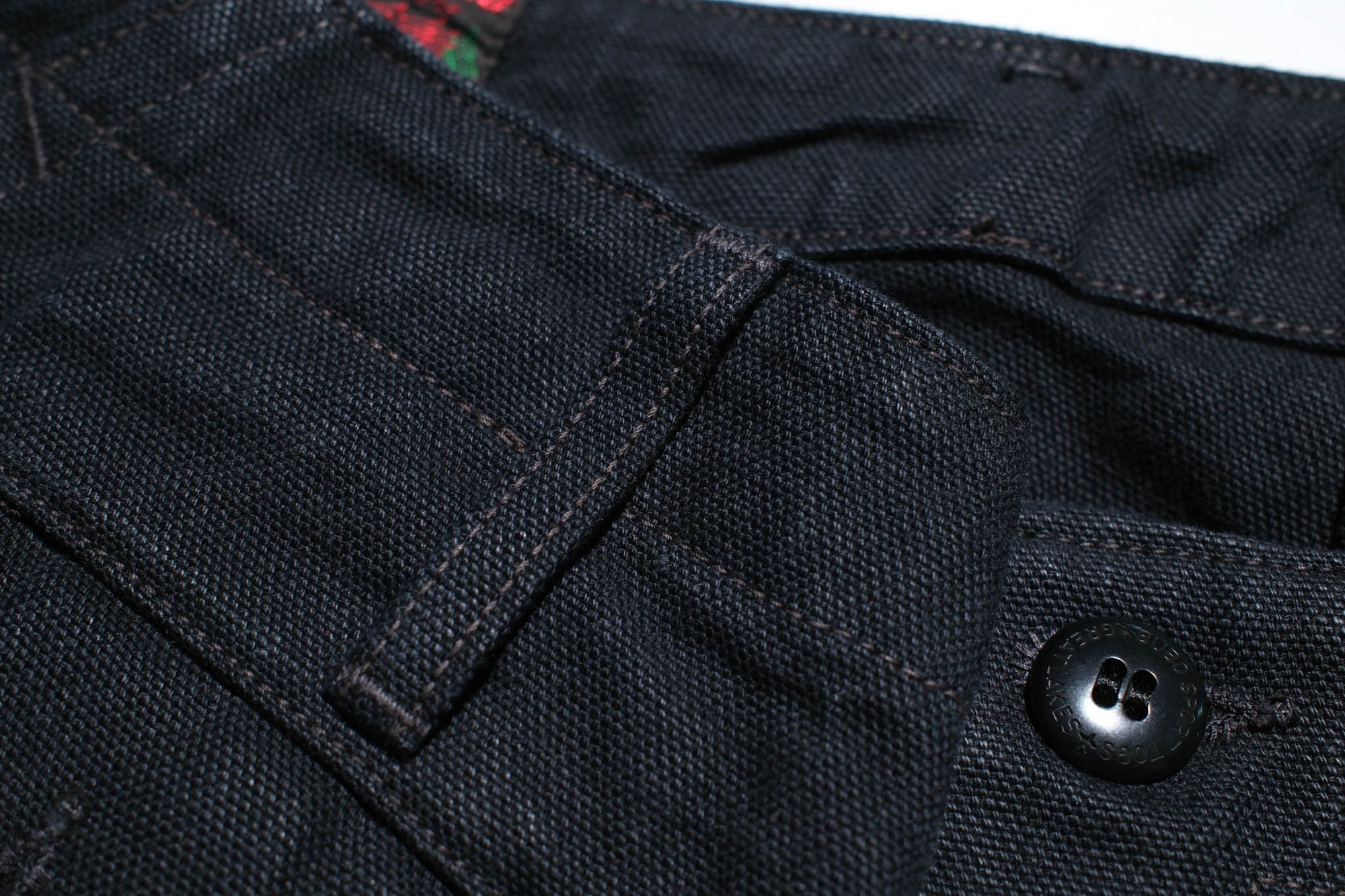 Freewheelers "Timber Cruiser" Ultra-Heavyweight Duck Canvas Trousers (Yarn-Dyed Black)