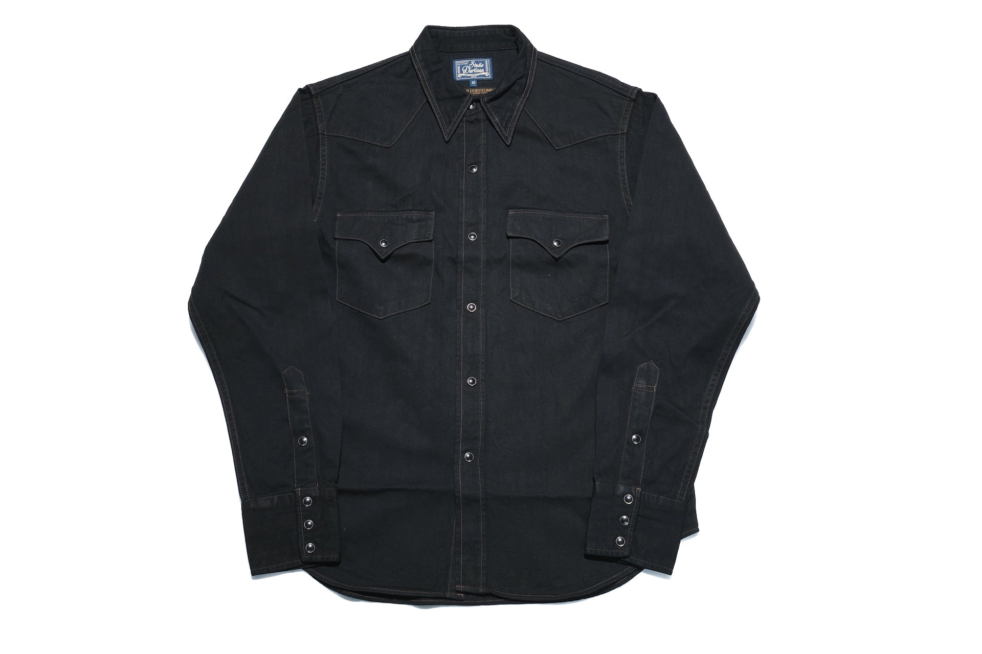 Studio D'Artisan 8oz “Amami Mud-Dyed” 45TH Anniversary Limited Indigo Denim Western Shirt