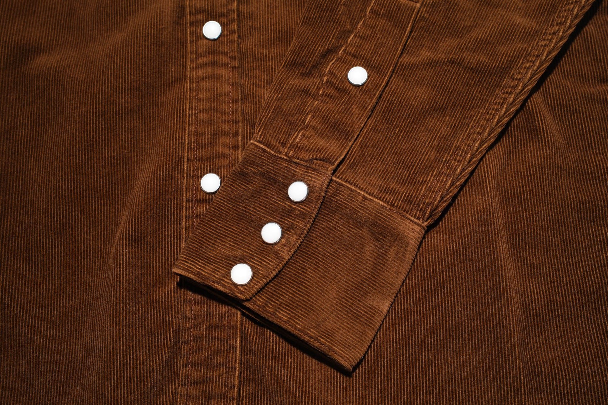 Stevenson Overall Co. 'Cody' Heavyweight 16-Wale Corduroy Western Shirt (Chocolate Brown)