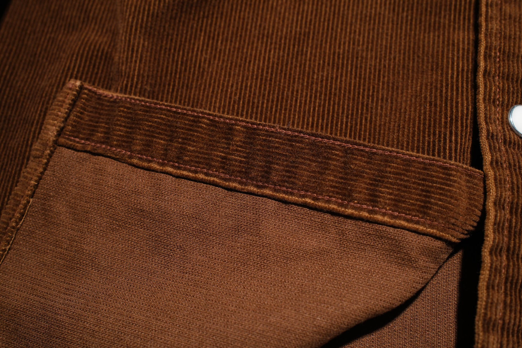 Stevenson Overall Co. 'Cody' Heavyweight 16-Wale Corduroy Western Shirt (Chocolate Brown)