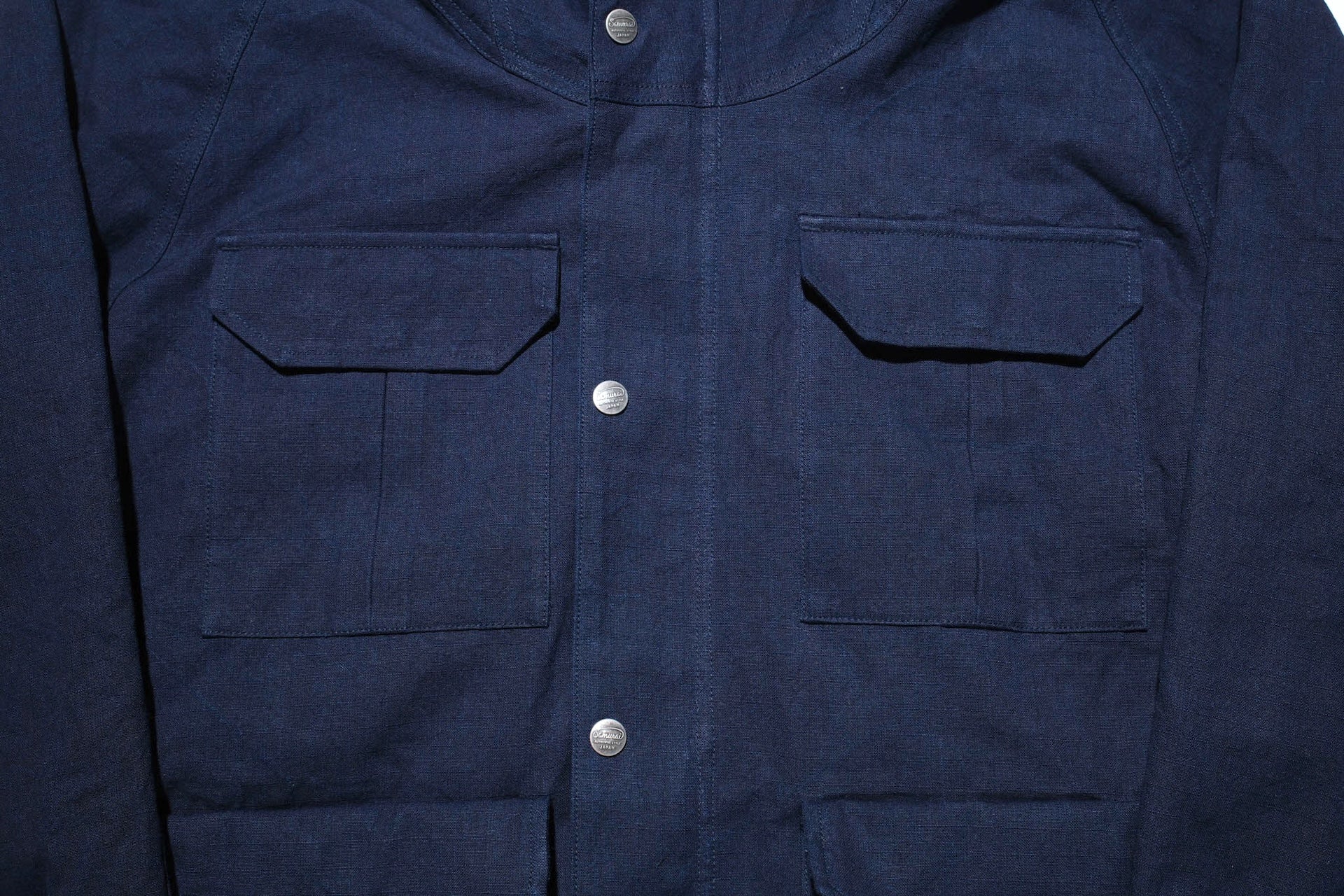 Samurai Natural Indigo Dyed Ripstop "All-Seasons" Mountain Parka