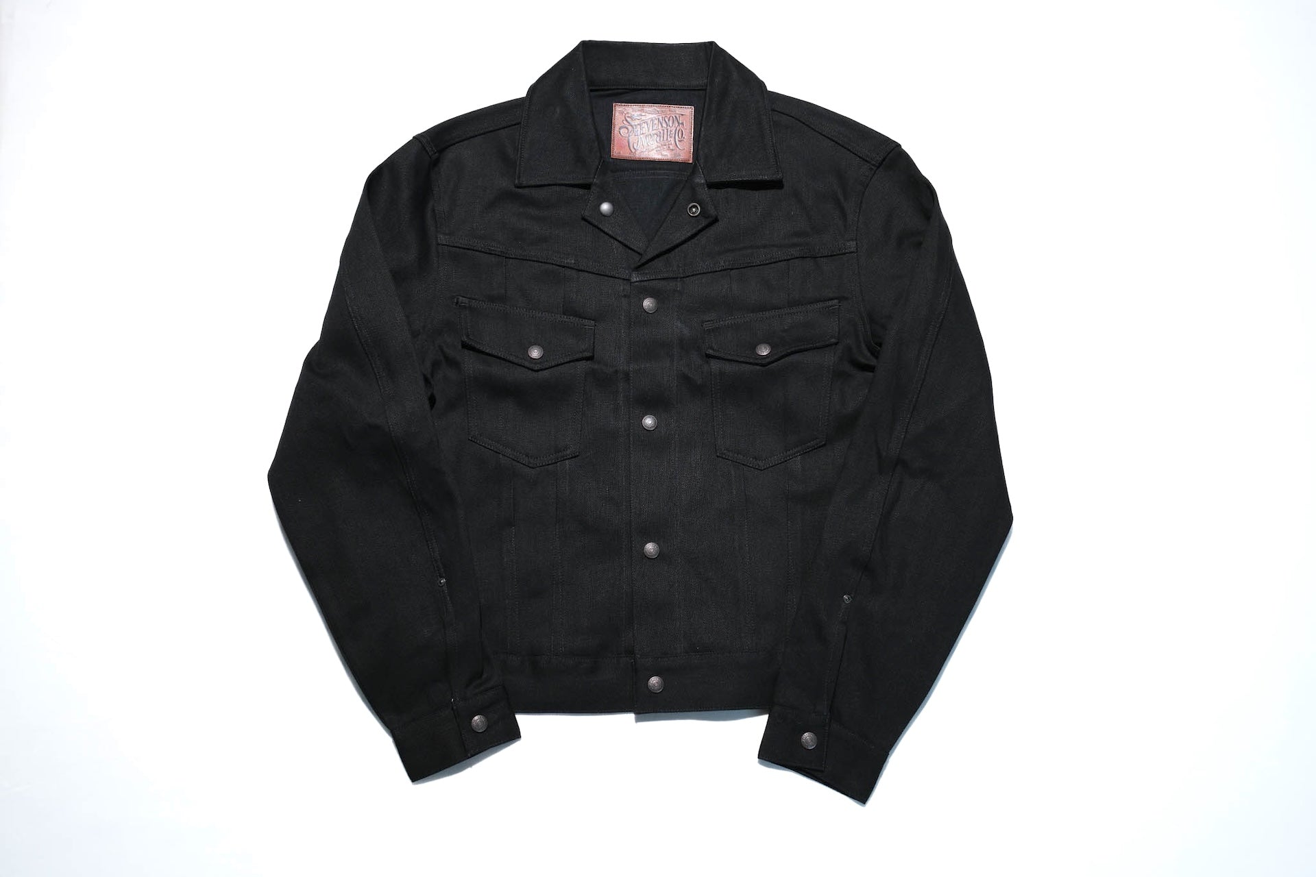 Stevenson Overall Co. 12oz 'Maverick Rider' Denim Jacket (Black)