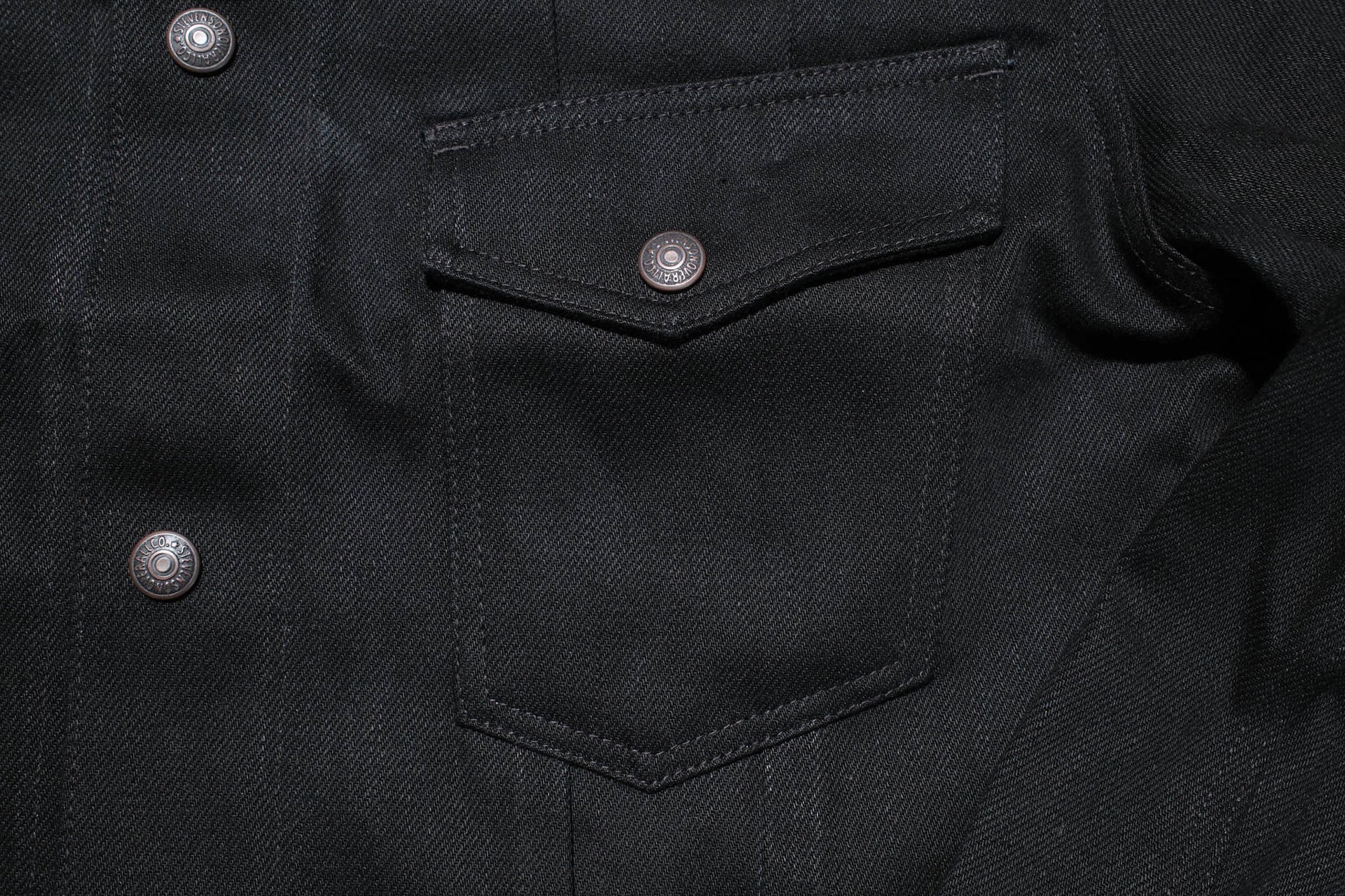 Stevenson Overall Co. 12oz 'Maverick Rider' Denim Jacket (Black)