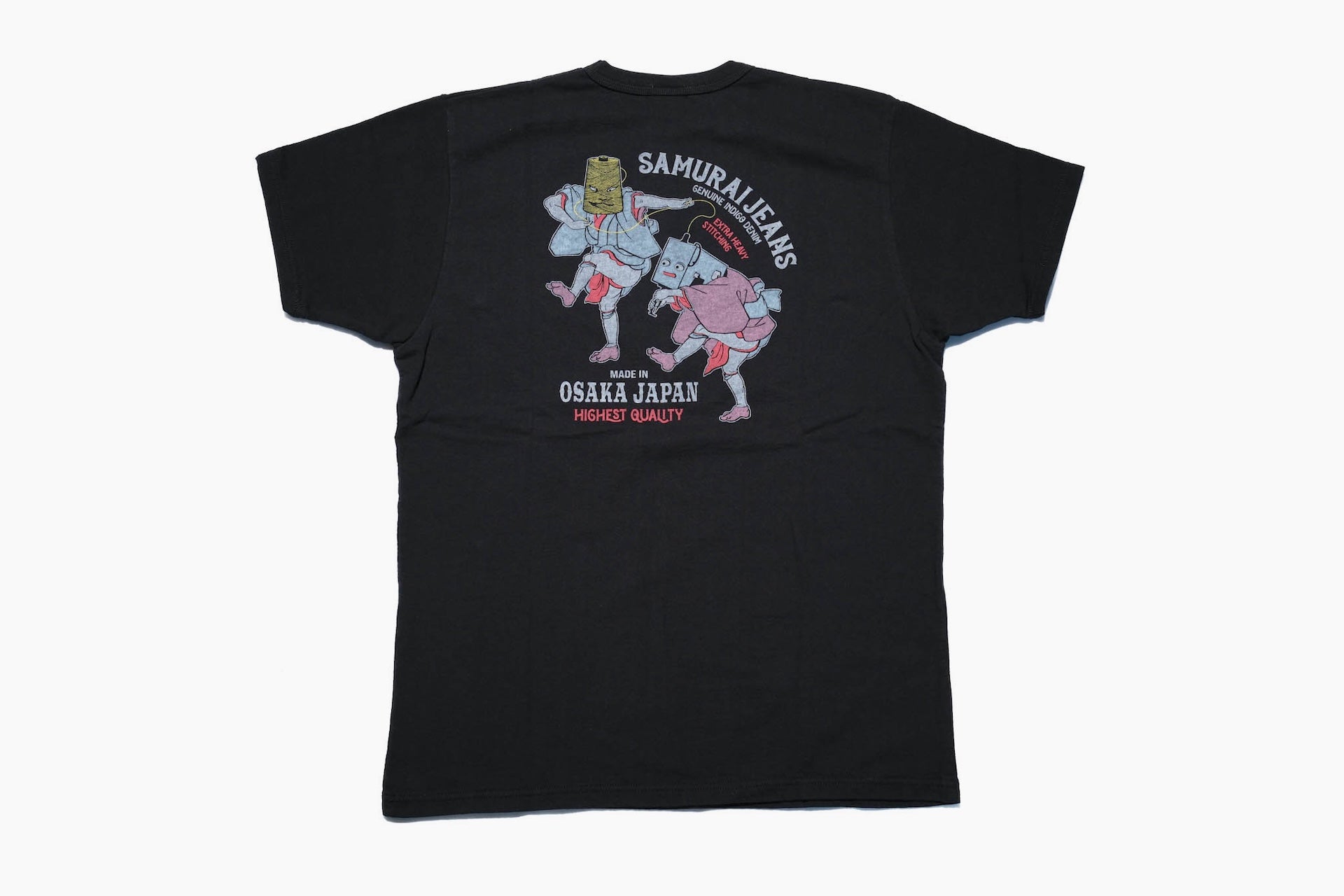 Samurai 7oz "Yokai of Shuttles" Loopwheeled Tee (Black)