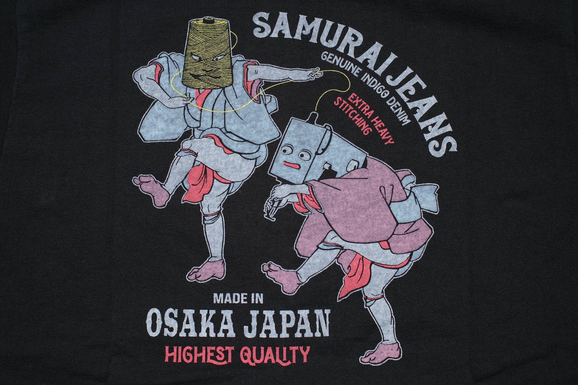 Samurai 7oz "Yokai of Shuttles" Loopwheeled Tee (Black)