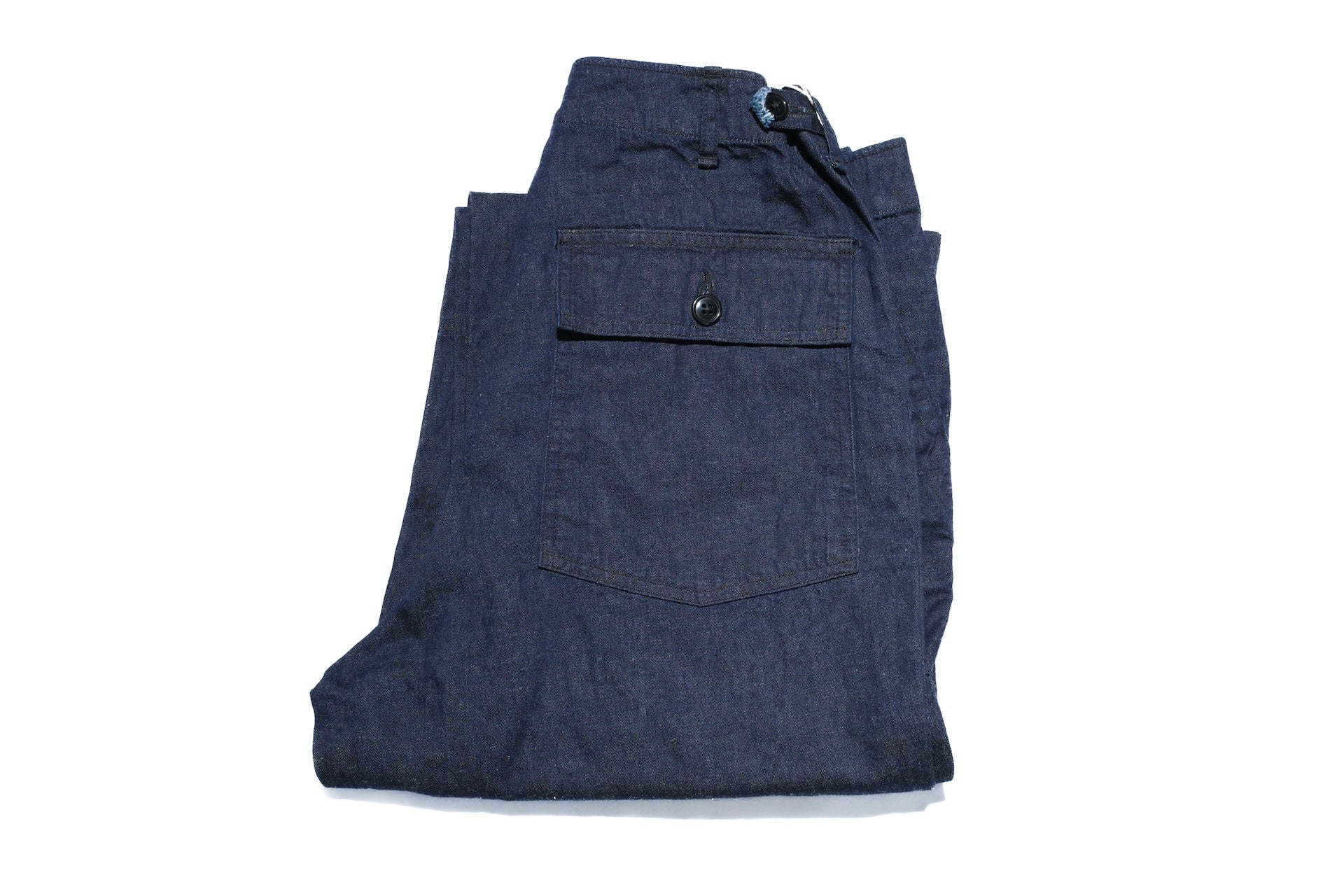 BONCOURA 12oz Indigo Dyed Cotton/Linen Denim US Army Utility Baker Pants