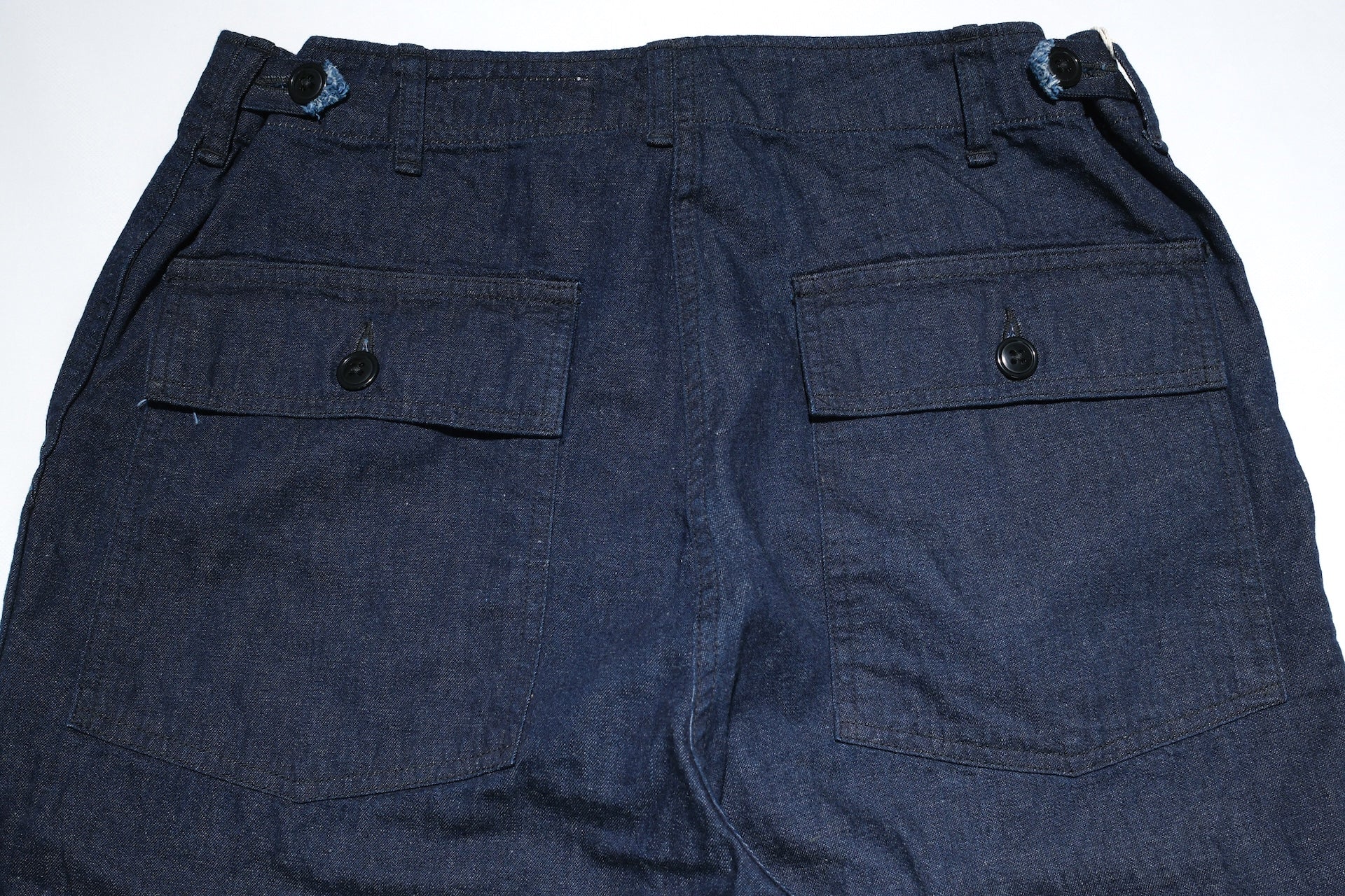 BONCOURA 12oz Indigo Dyed Cotton/Linen Denim US Army Utility Baker Pants