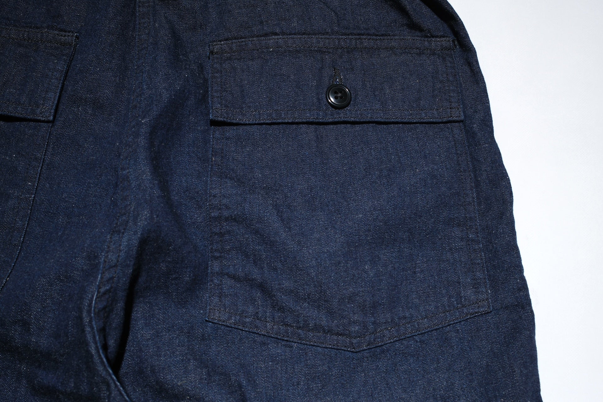BONCOURA 12oz Indigo Dyed Cotton/Linen Denim US Army Utility Baker Pants
