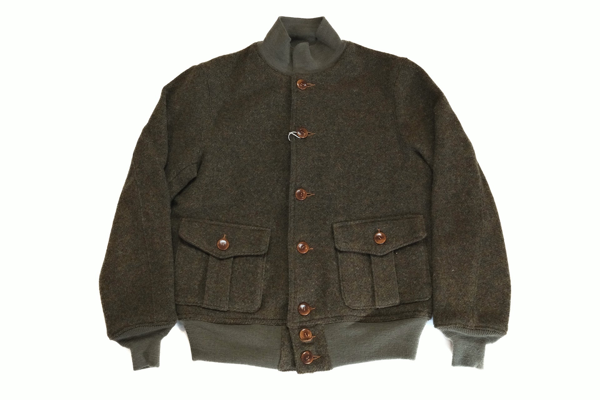 Freewheelers "Skagit" Wool Tweed Jacket (Grained Olive)