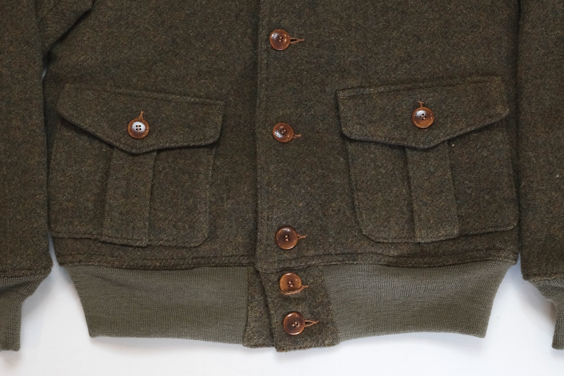 Freewheelers "Skagit" Wool Tweed Jacket (Grained Olive)