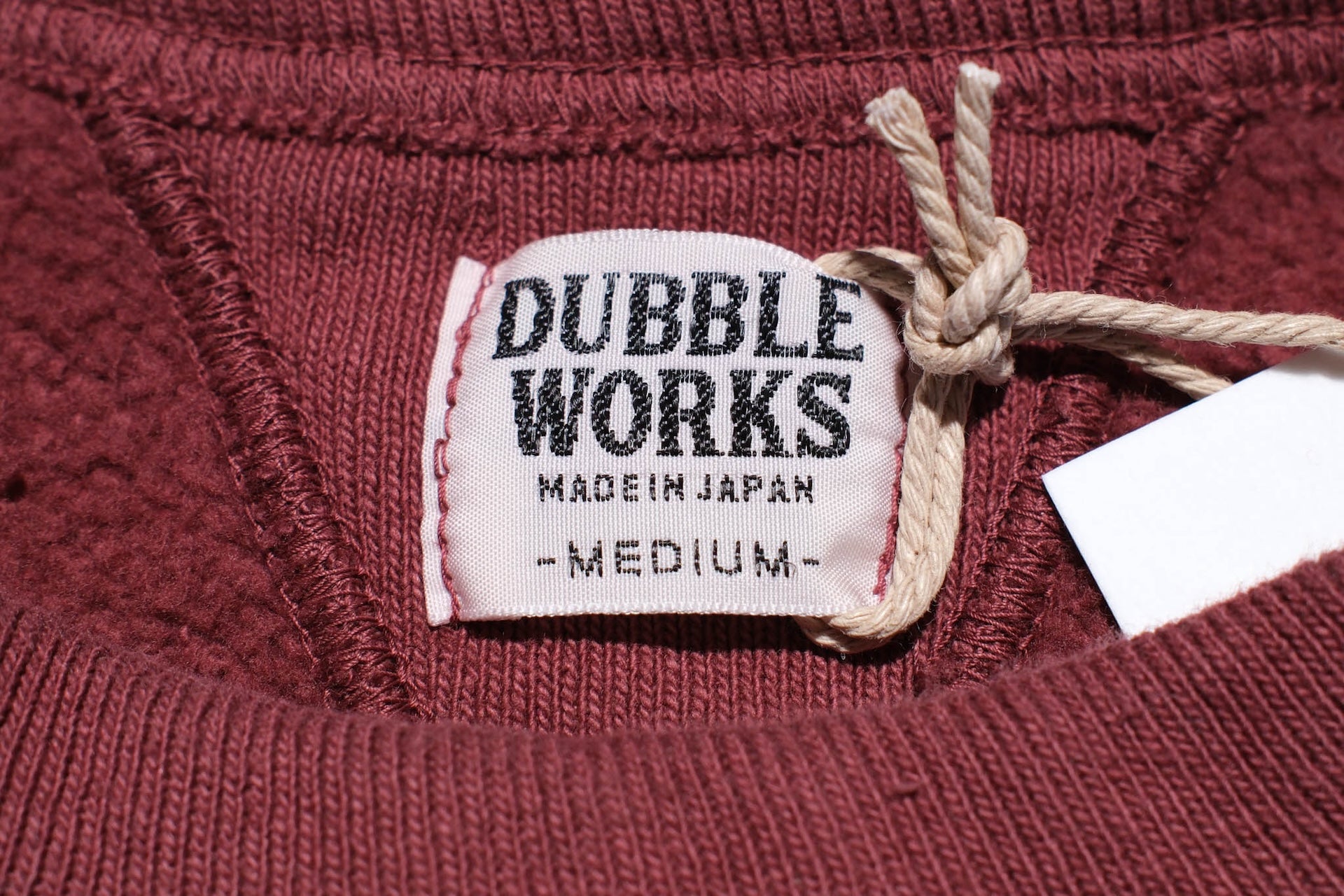 Dubble Works 11oz "Tsuri-ami" Loopwheeled Sweatshirt (Burgundy)