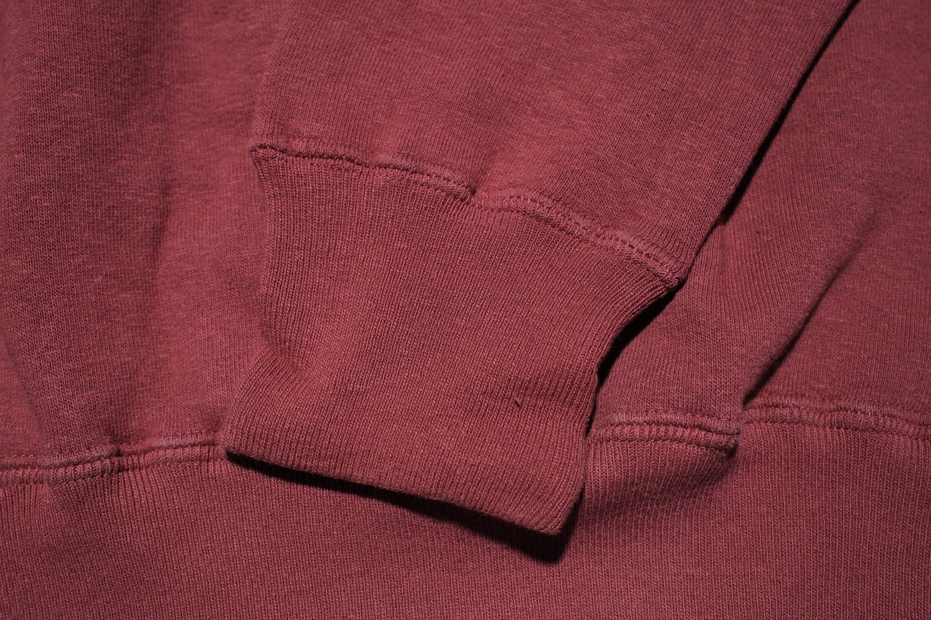 Dubble Works 11oz "Tsuri-ami" Loopwheeled Sweatshirt (Burgundy)