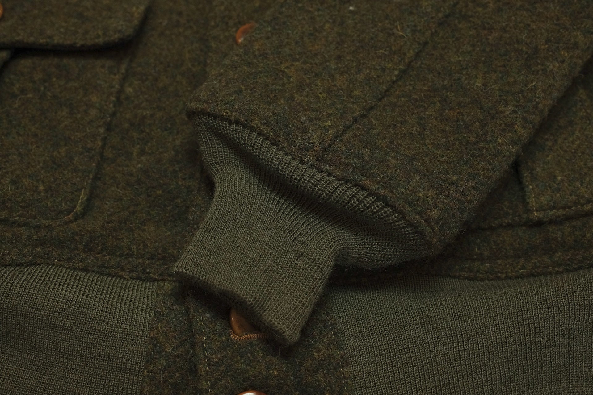 Freewheelers "Skagit" Wool Tweed Jacket (Grained Olive)