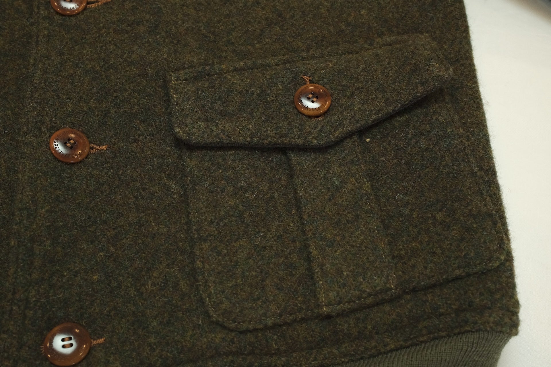 Freewheelers "Skagit" Wool Tweed Jacket (Grained Olive)