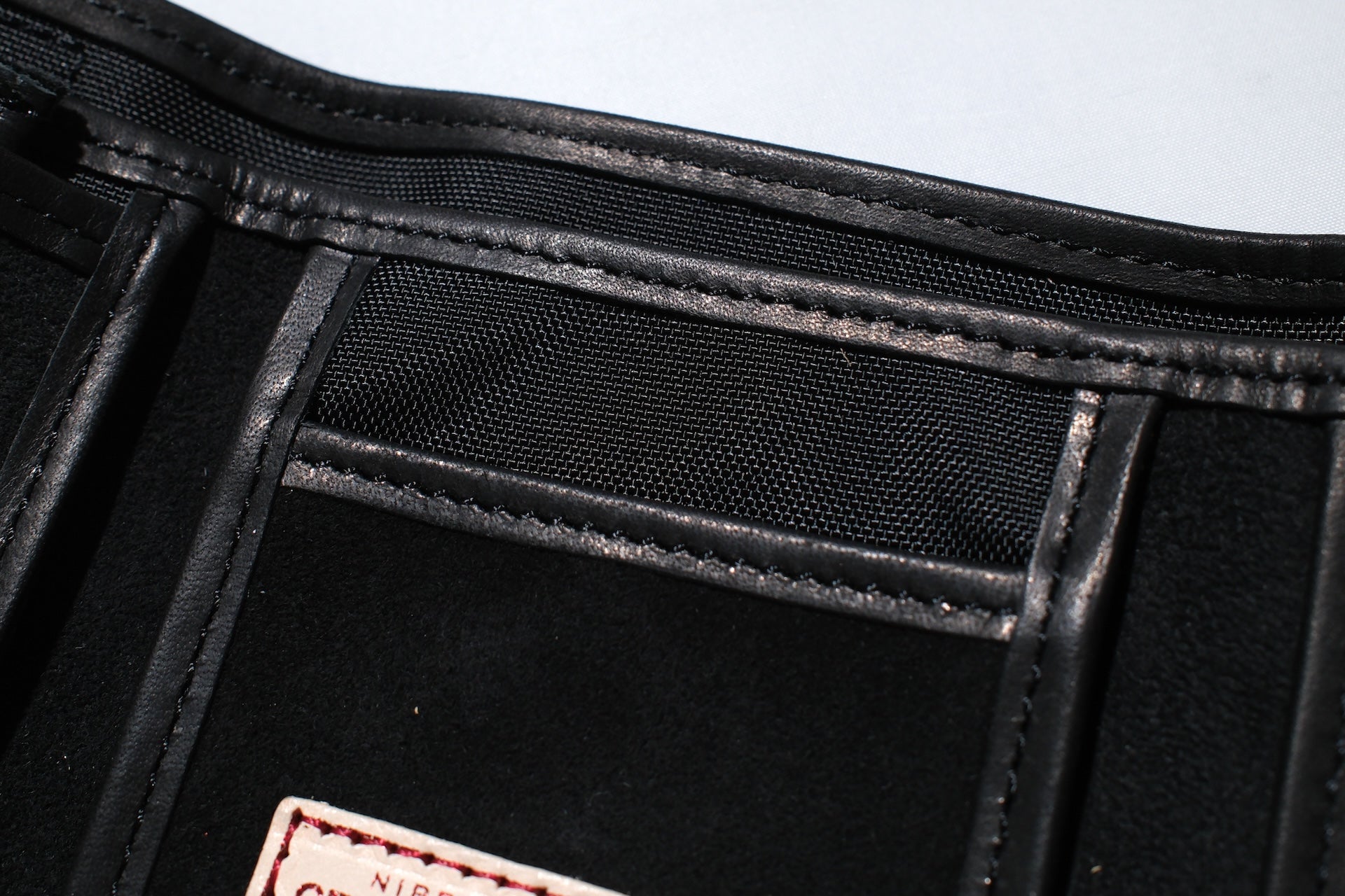 BONCOURA “BARI-BARI” Suede Cowhide Tri-fold Wallet (Black)