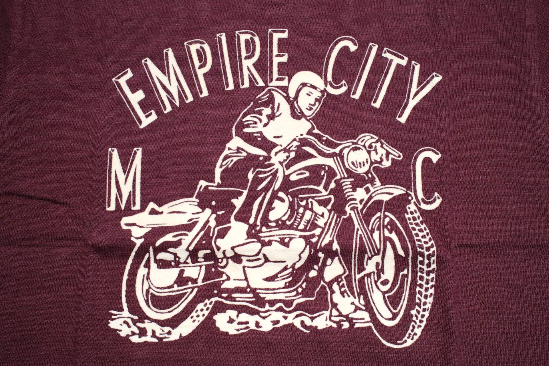 Warehouse Co 5.5oz "Empire City" 'Bamboo Textured' Tee (Bordeaux)