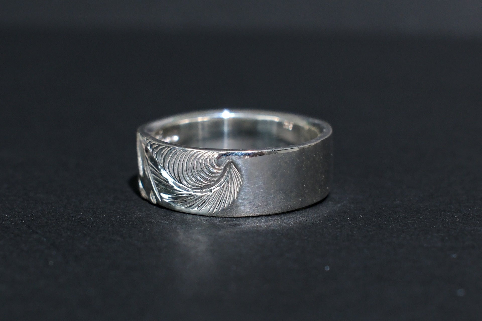 The One OCEAN “Right of Wave” Silver Ring (Size Large)