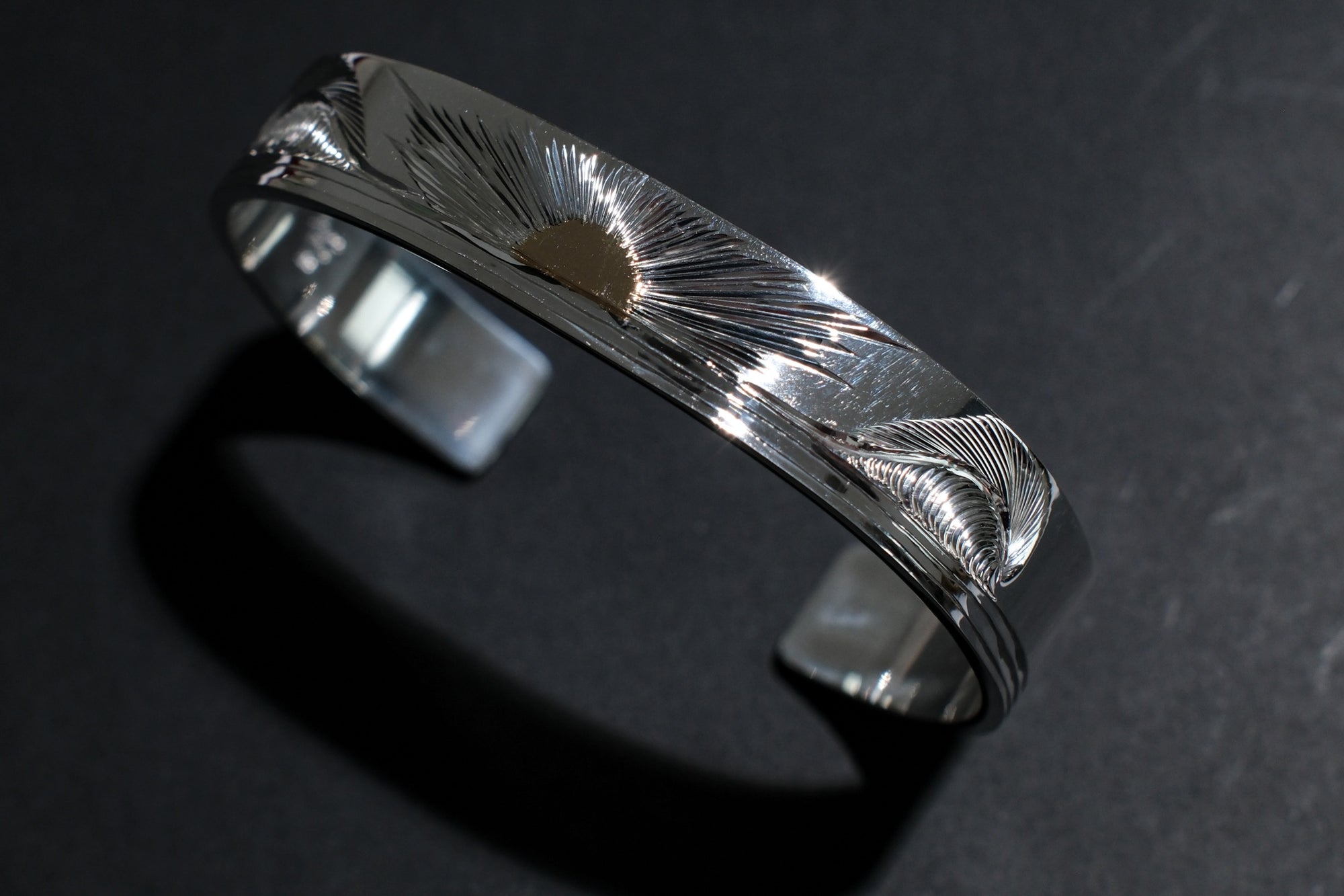 The One OCEAN 12mm “Rising Sun” Bangle with 18K Solid Gold Sun