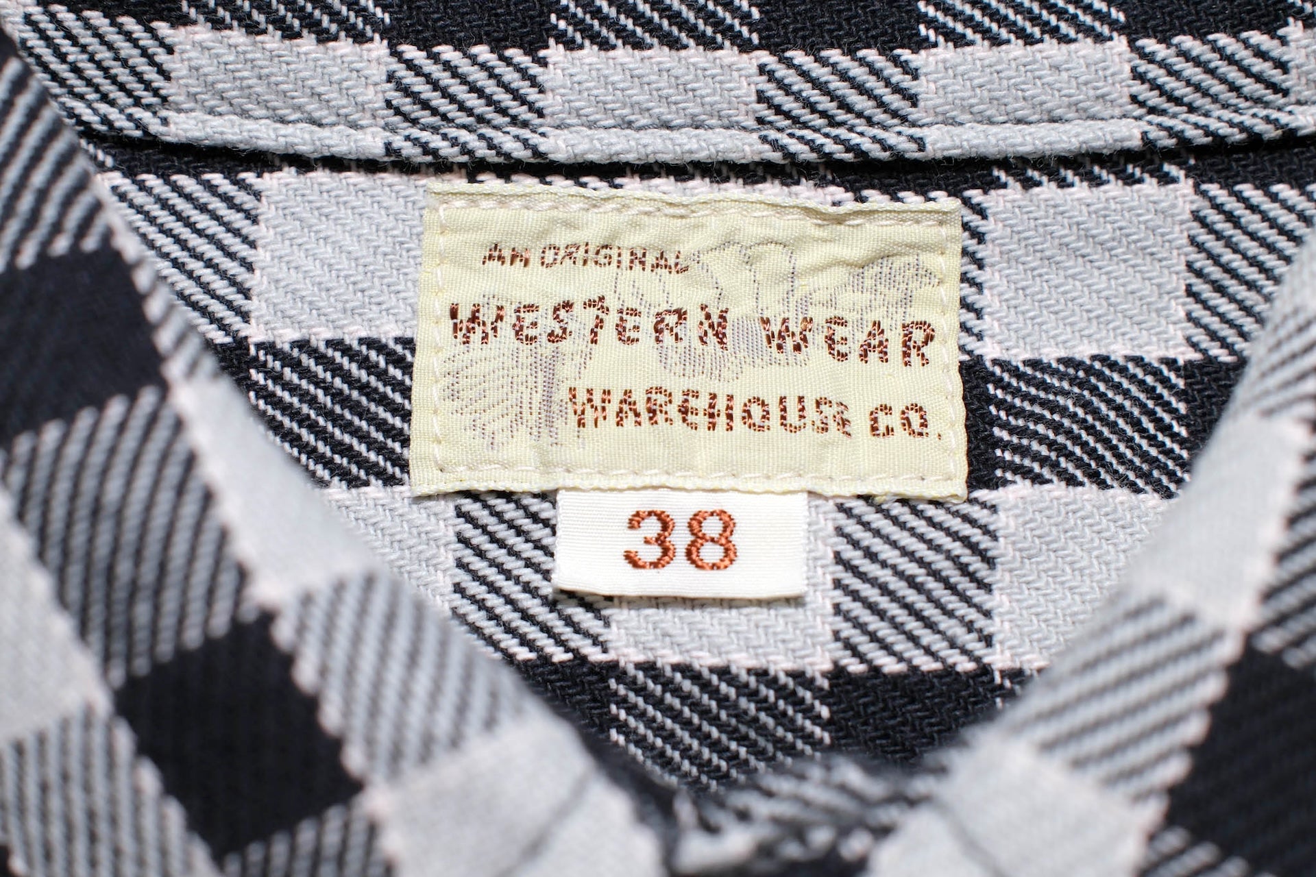 Warehouse 11oz "Long Horn" Selvage Flannel Western Shirt (Black)