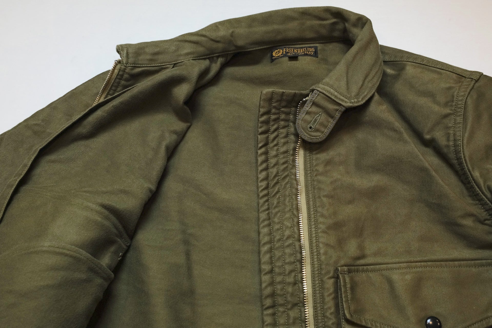 Freewheelers S-8 Aviator's Summer Flying Jacket (Olive) - CORLECTION