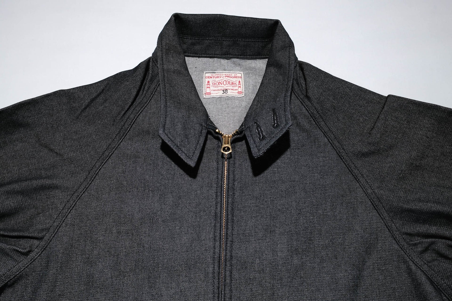 BONCOURA 12oz Weapon Denim "Dog Ear" Sport Jacket (Black)