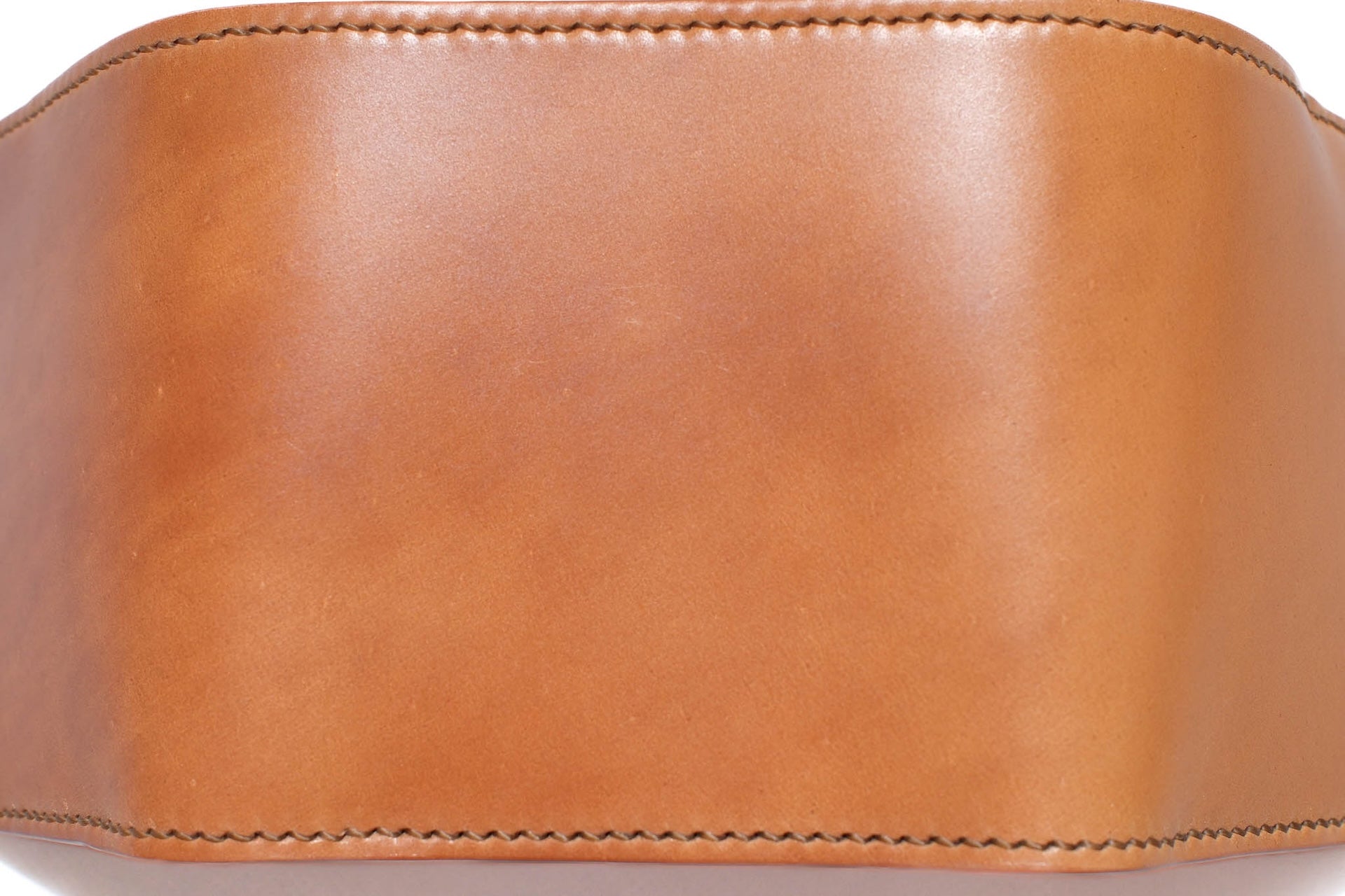 The Flat Head Cordovan Trifold Mini Wallet (Camel Tan)